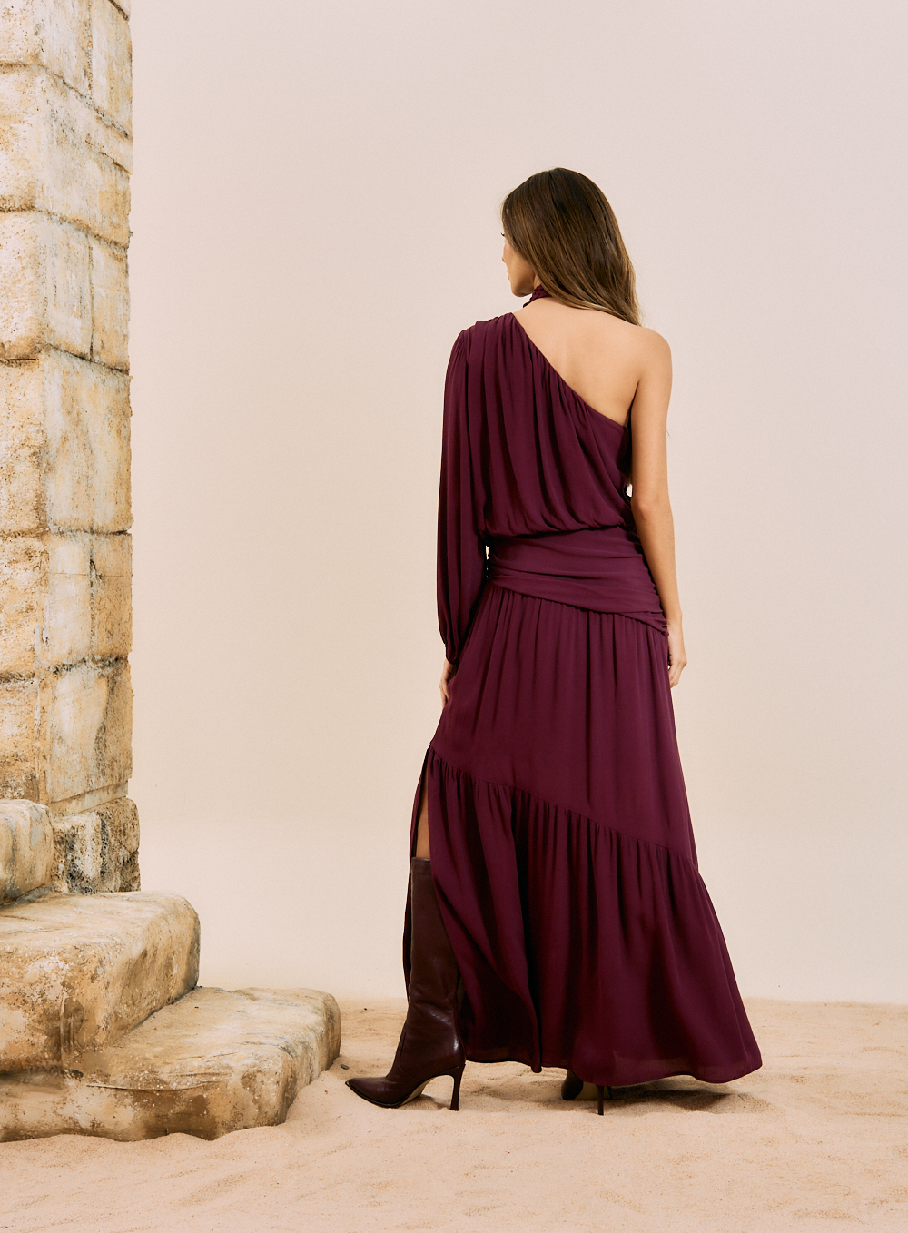 VESTIDO OPEN G BORDO MISTERY