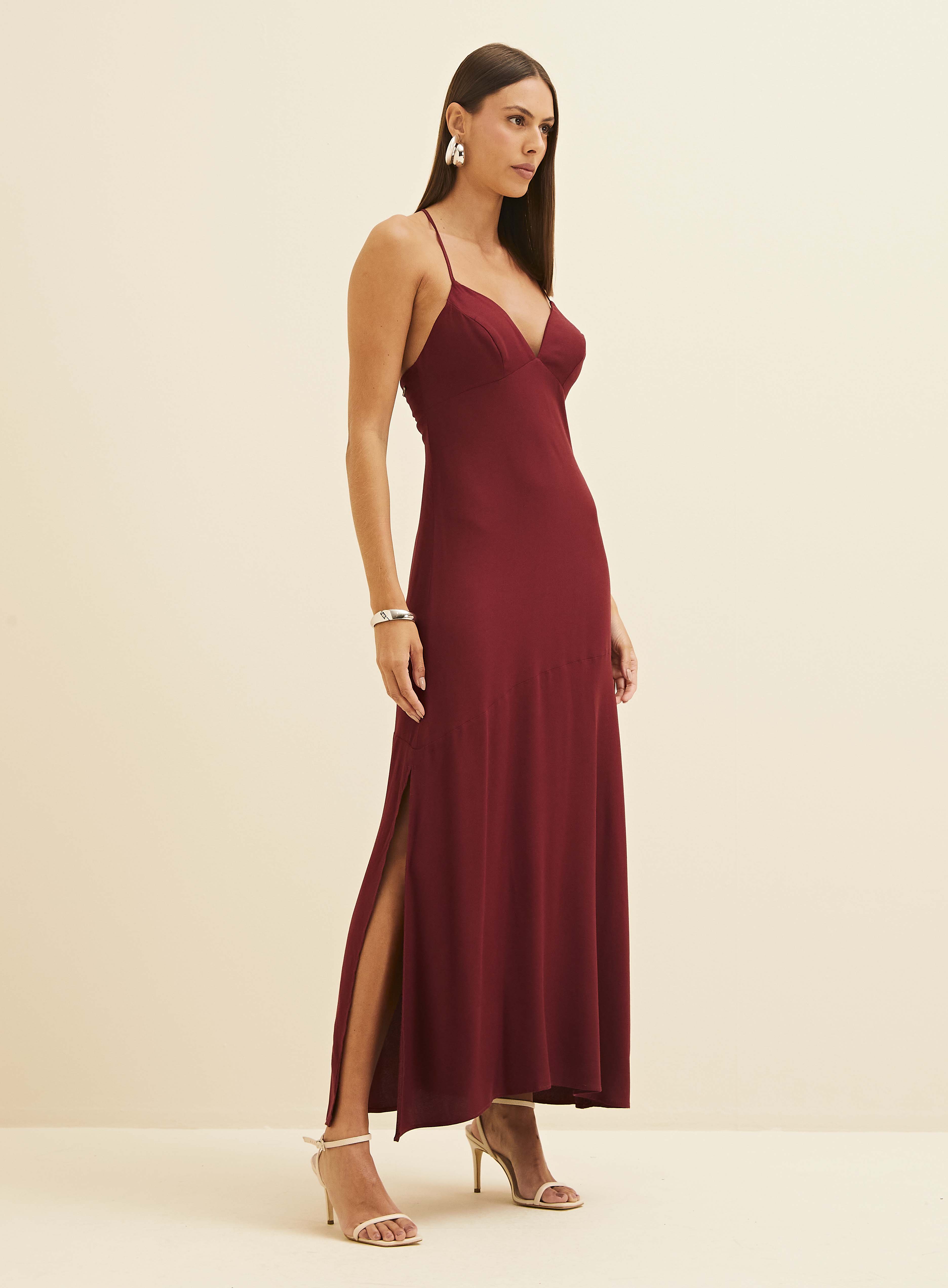 VESTIDO FORUM G BORDO GIA