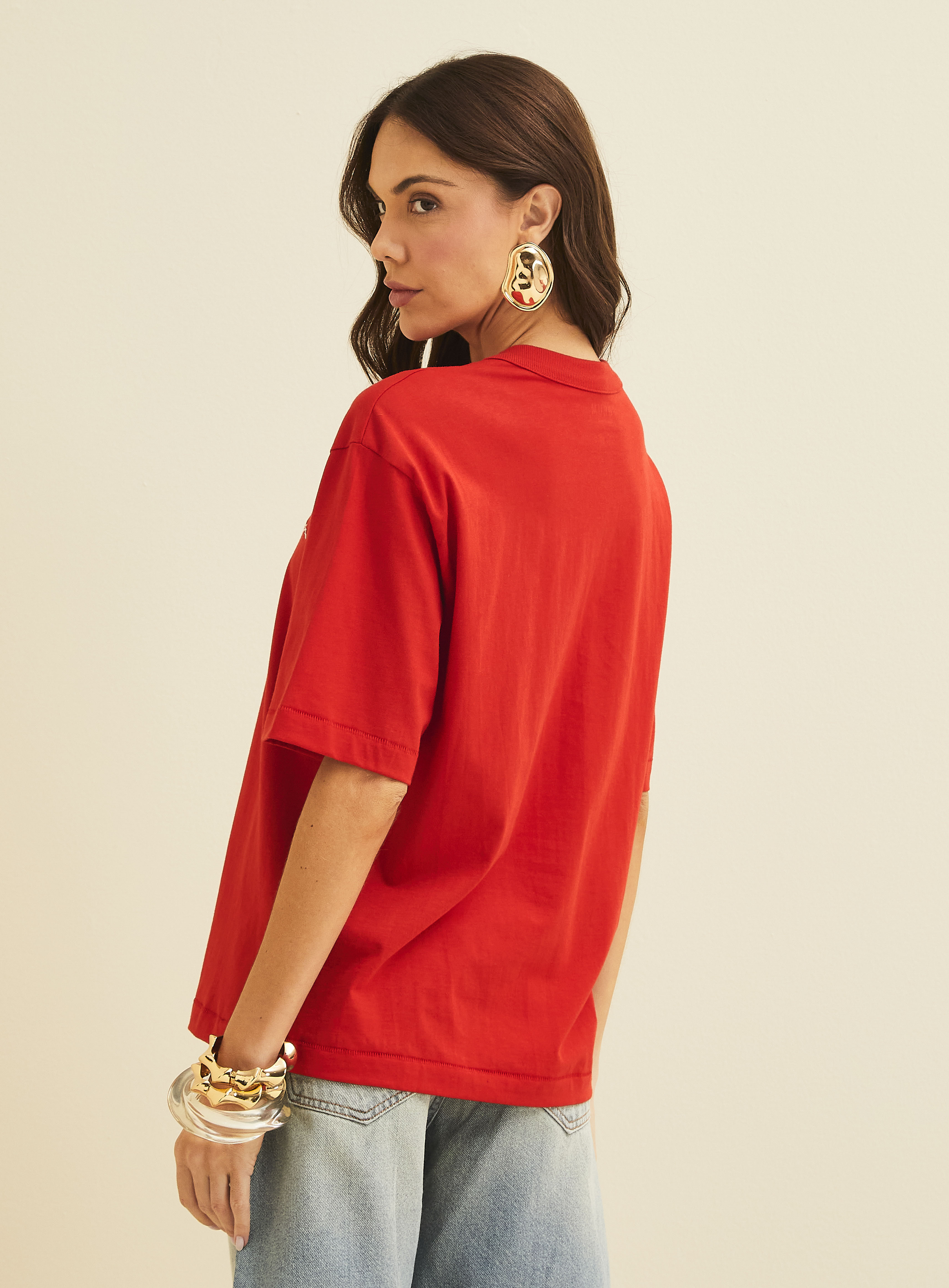 CAMISETA FORUM G VERMELHO SPARKLY