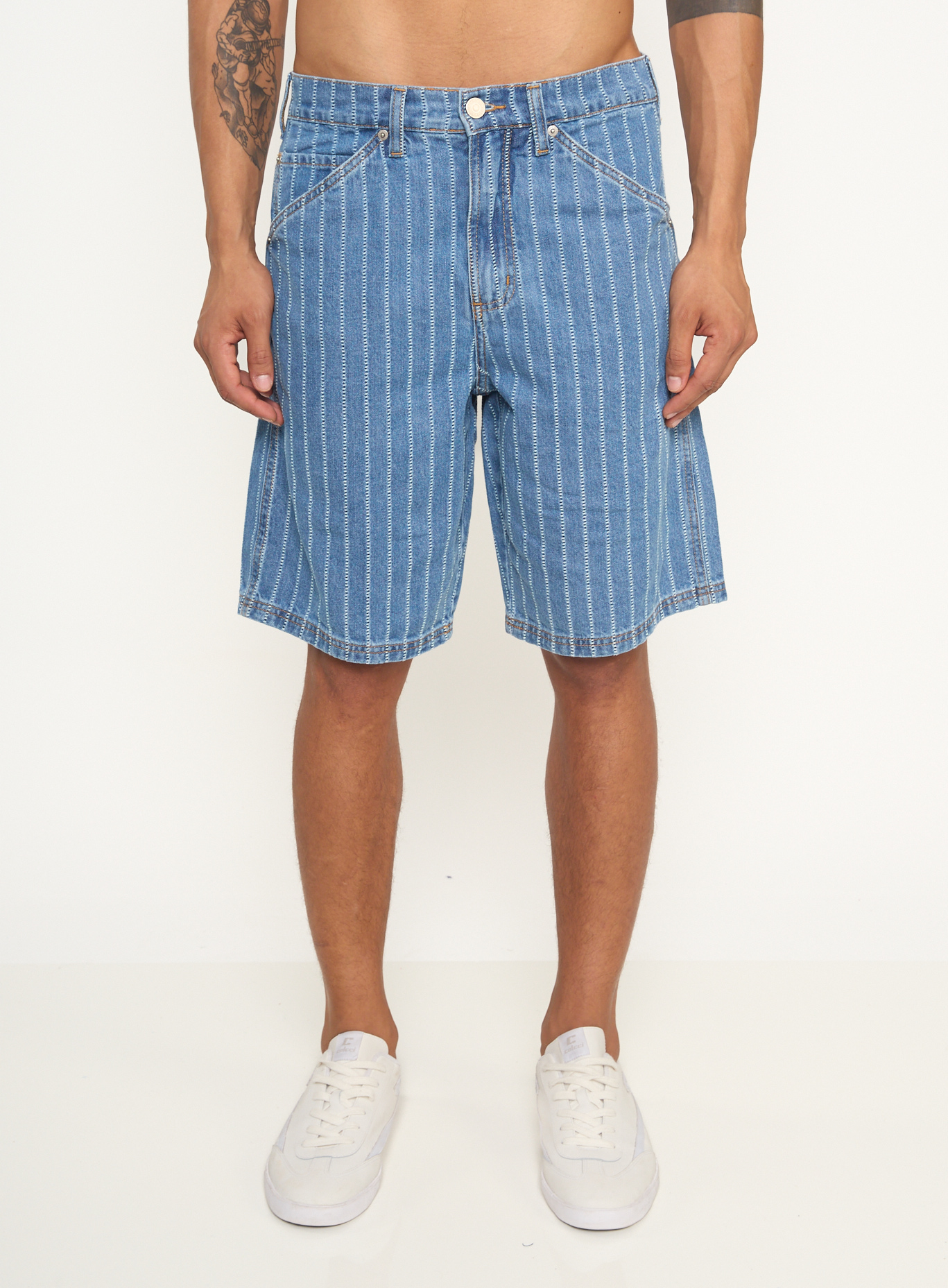 BERMUDA JEANS WORKER LISTRADA 38 LSTRADO