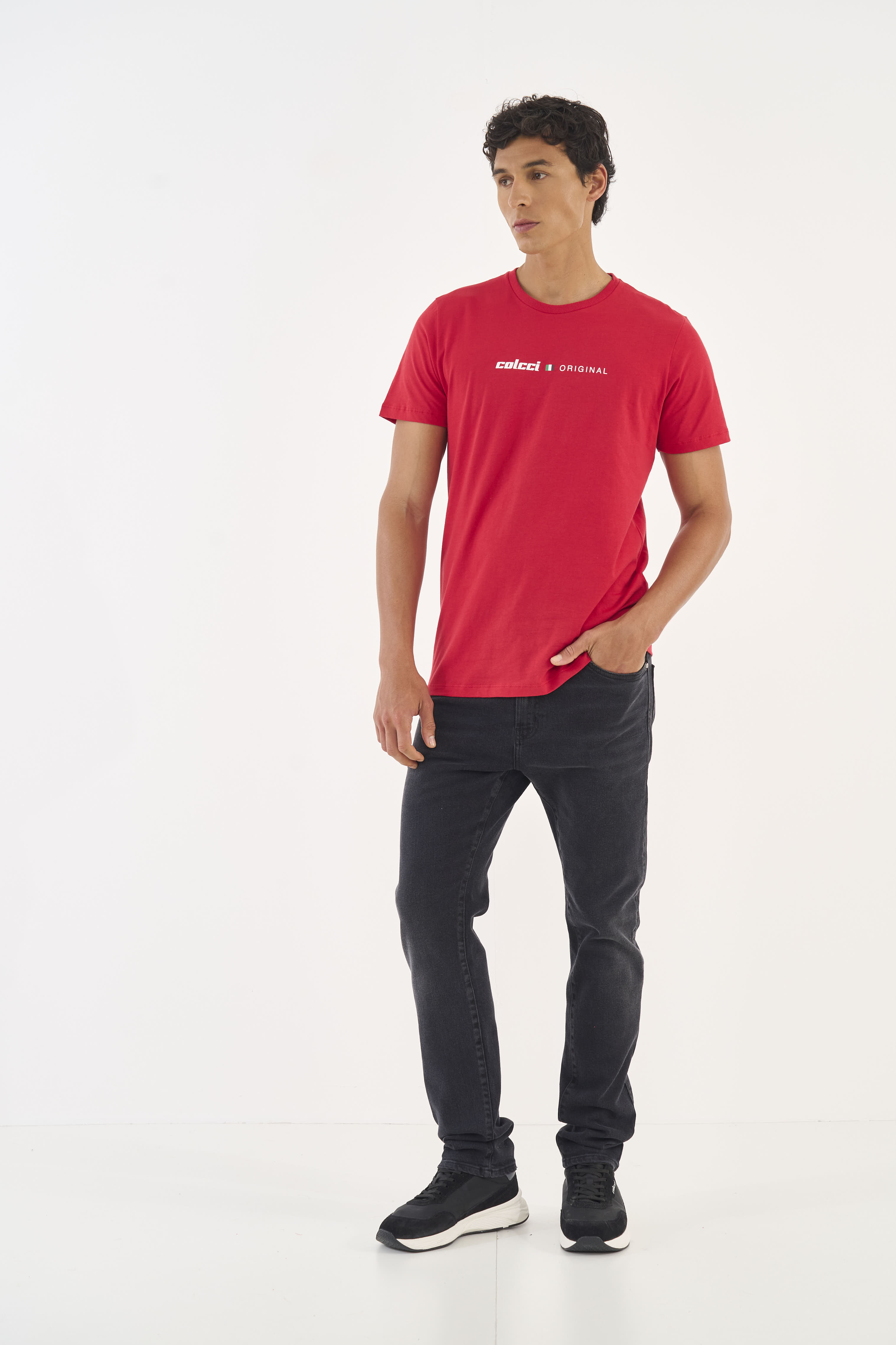 CALÇA JEANS ITALO SLIM 42 IND.PRETO