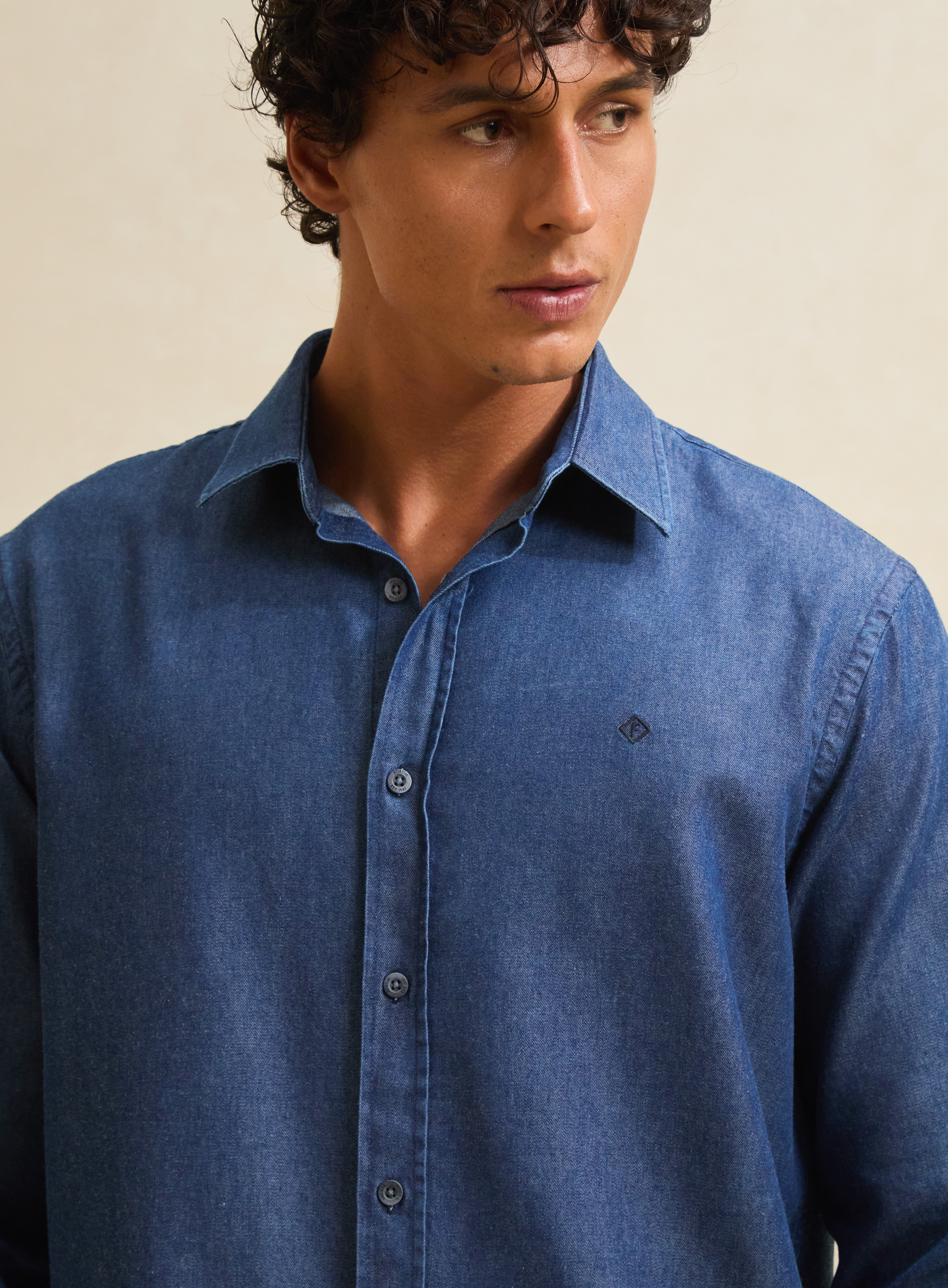 CAMISA JEANS RELAX GG INDIGO