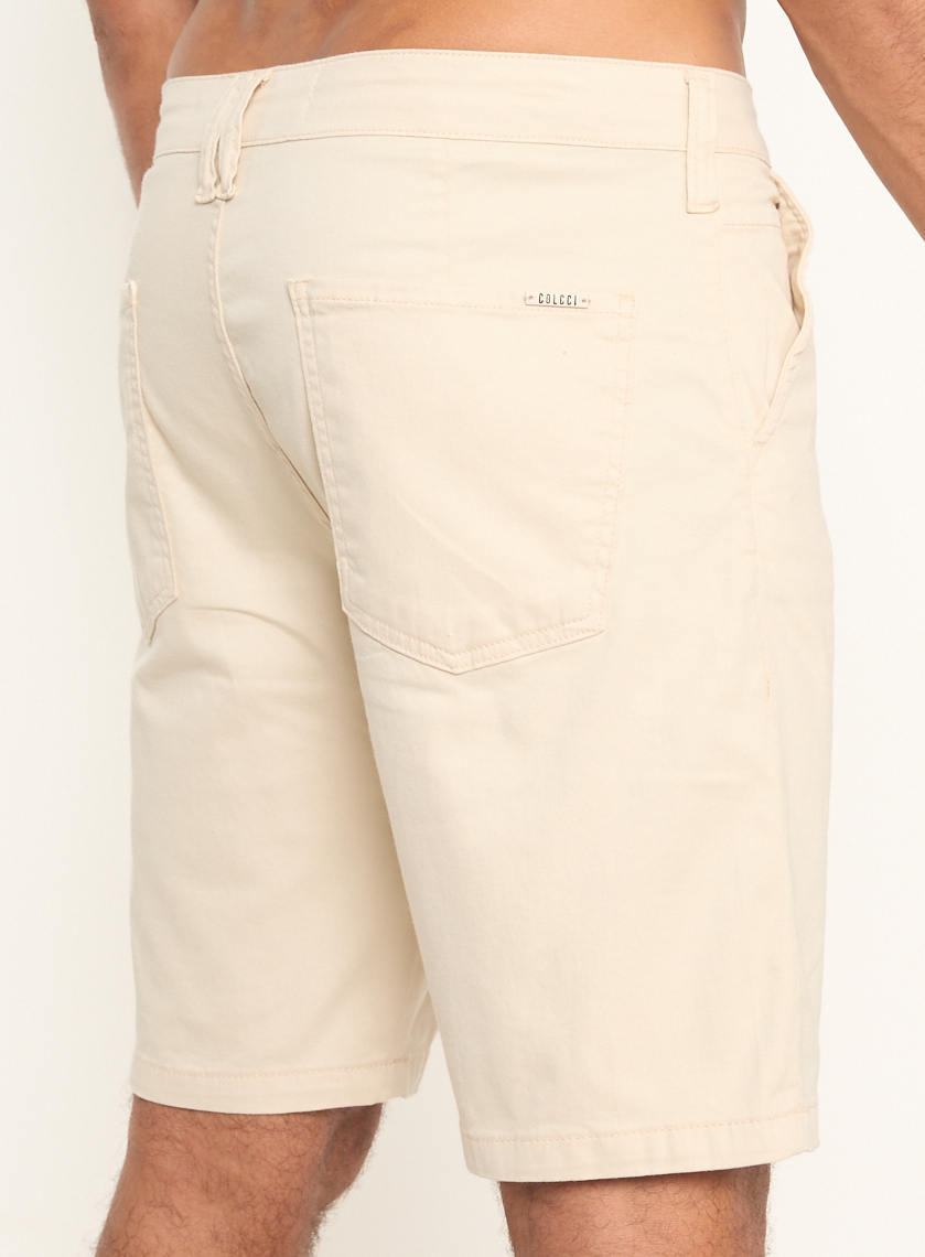 BERMUDA SARJA DAVI 40 BEGE TAUPE