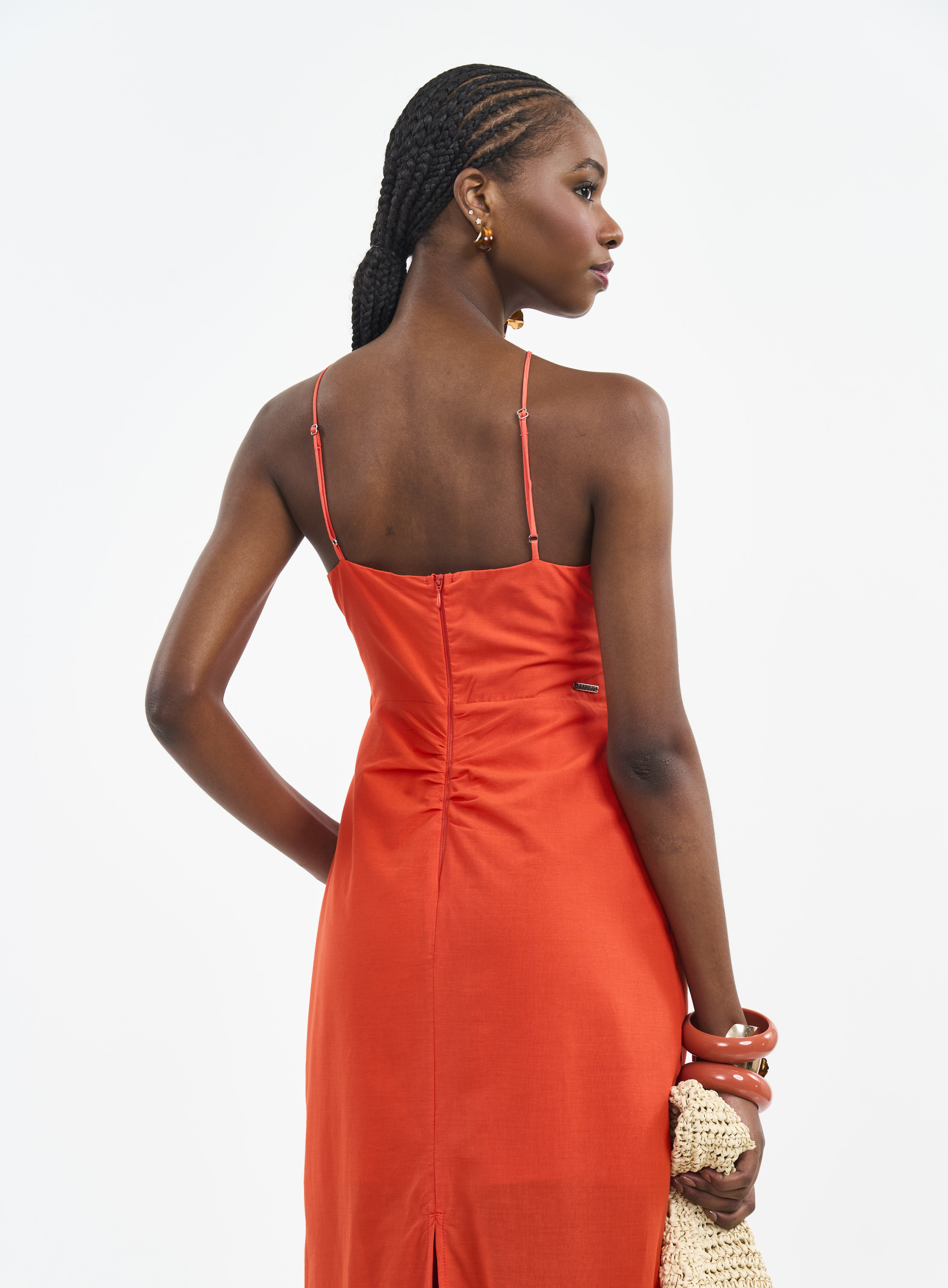 VESTIDO BORDADO G LARANJA UCELLO