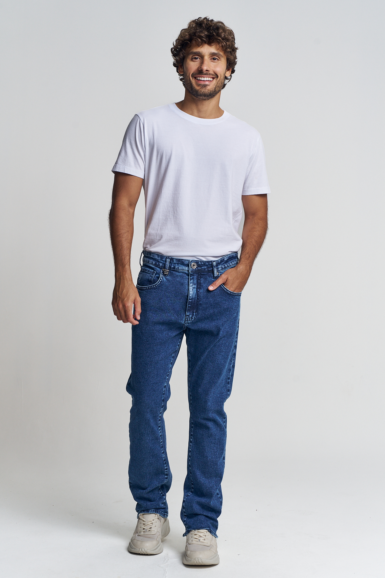 CALÇA JEANS LEO 42 INDIGO