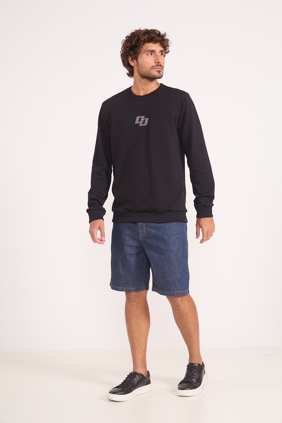 BLUSÃO MOLETOM GG PRETO