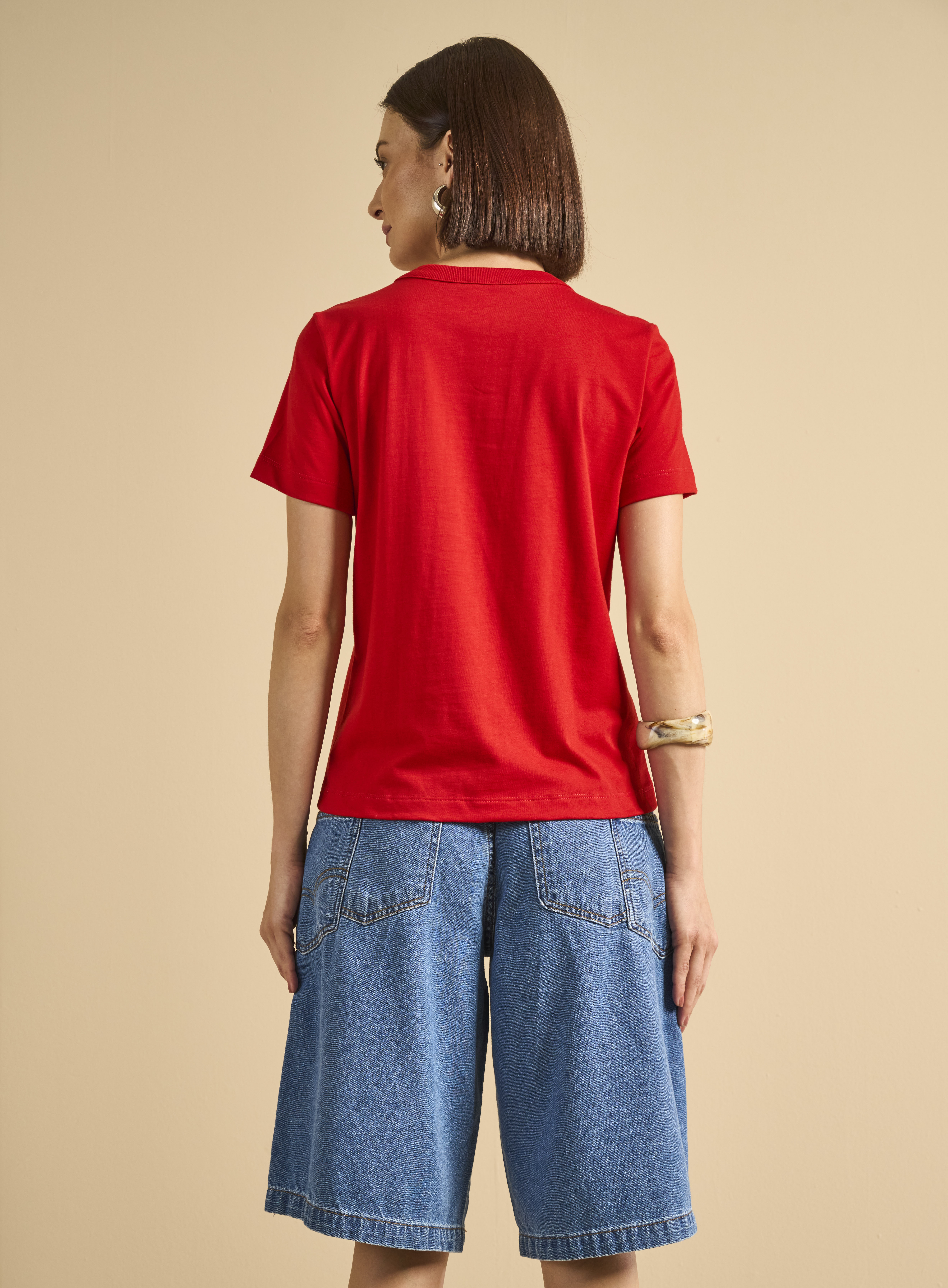 CAMISETA FORUM P VERMELHO SPARKLY