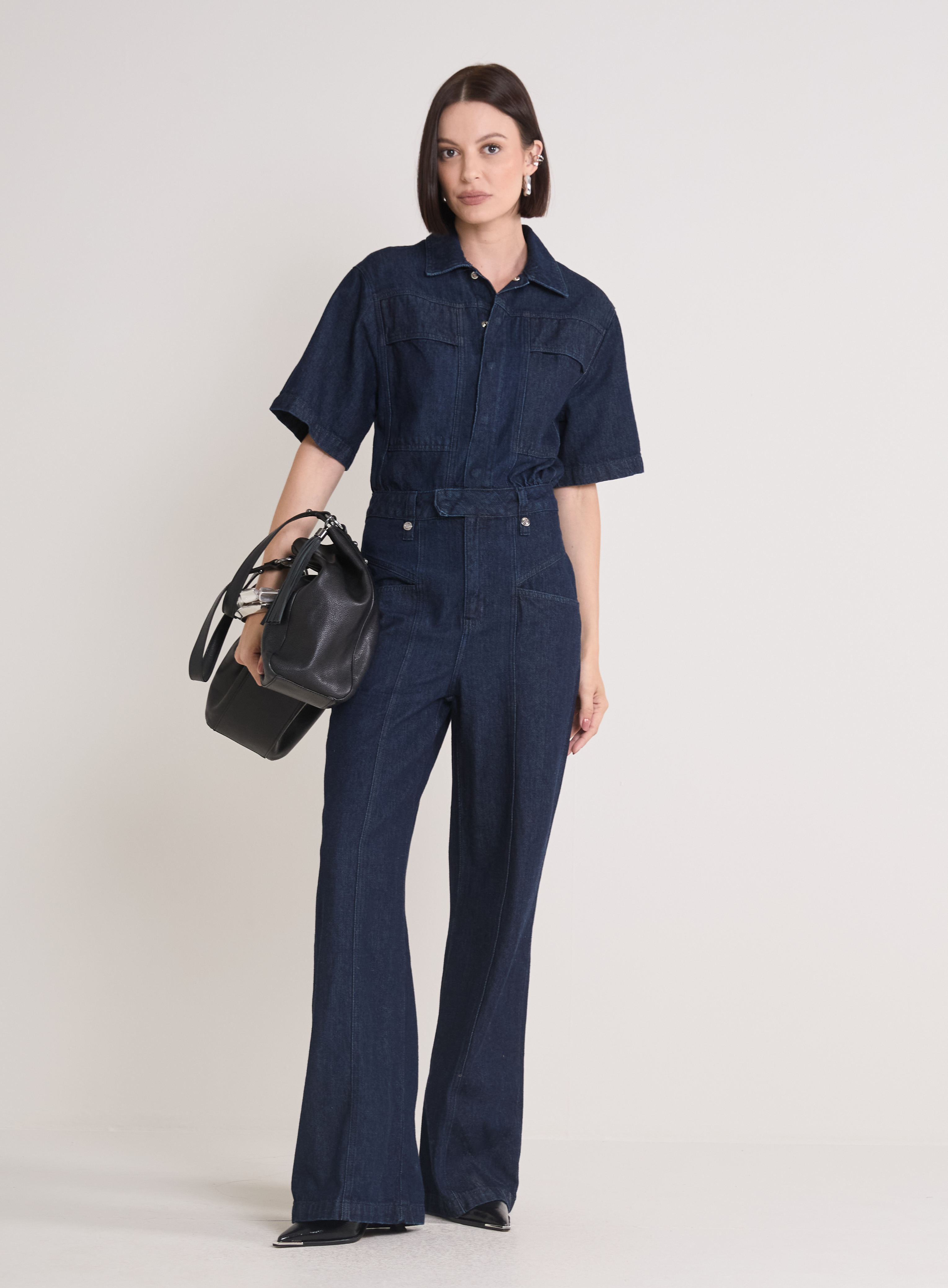 MACACÃO JEANS M INDIGO