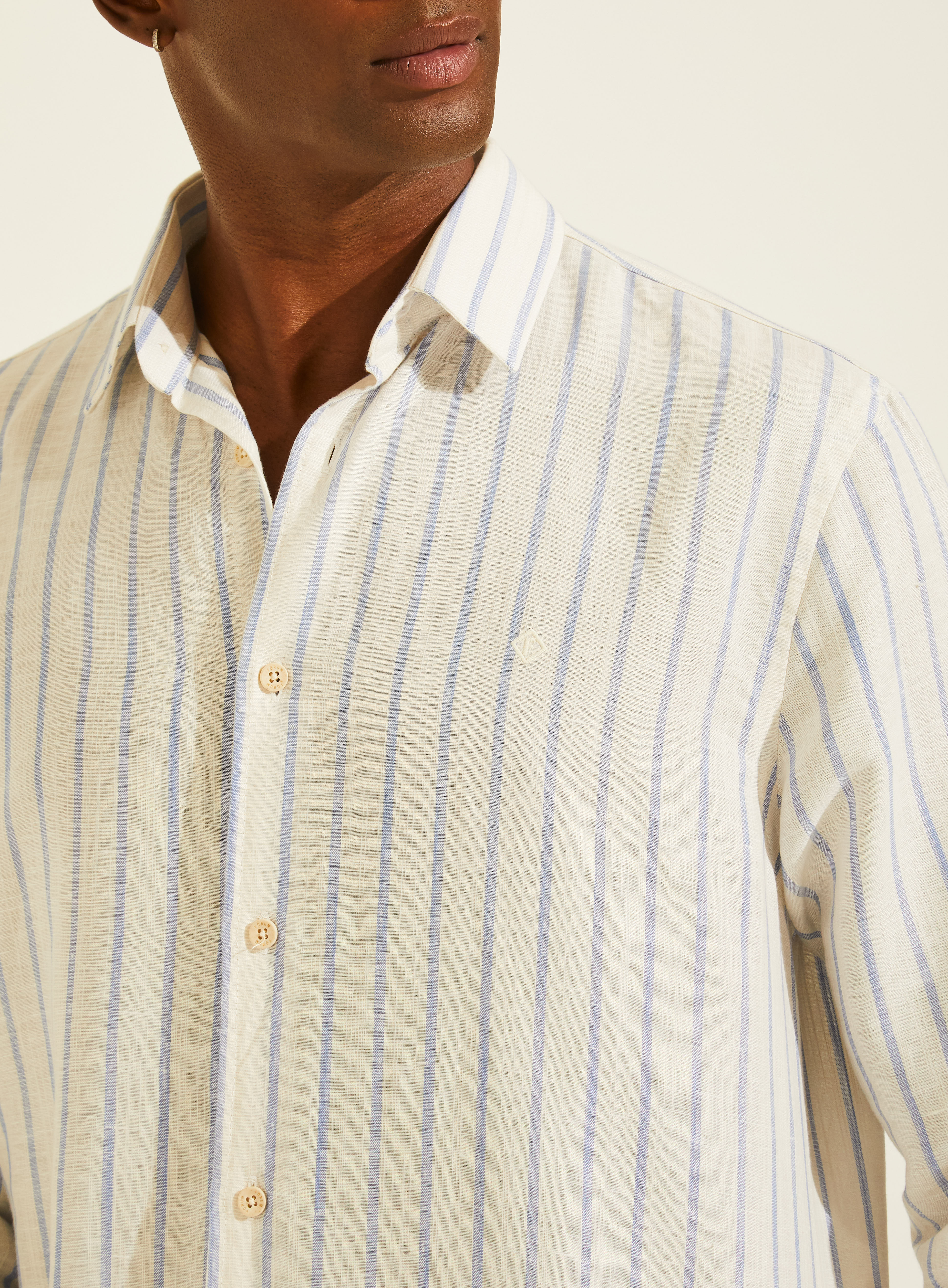 CAMISA LINHO LSTRADA RELAX GG LISTRADO
