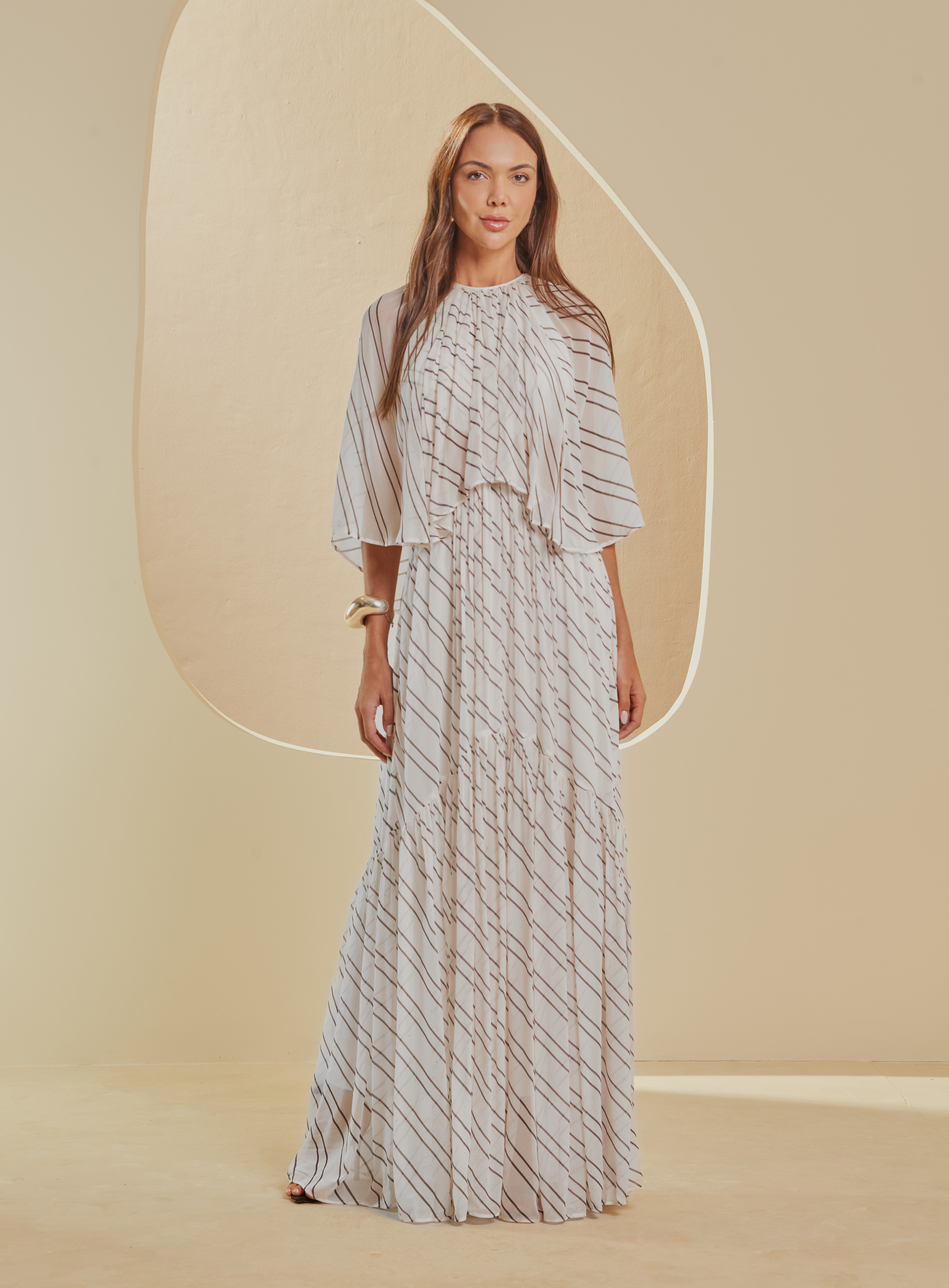 VESTIDO ESTAMPADO M LIST.D.CINZA II