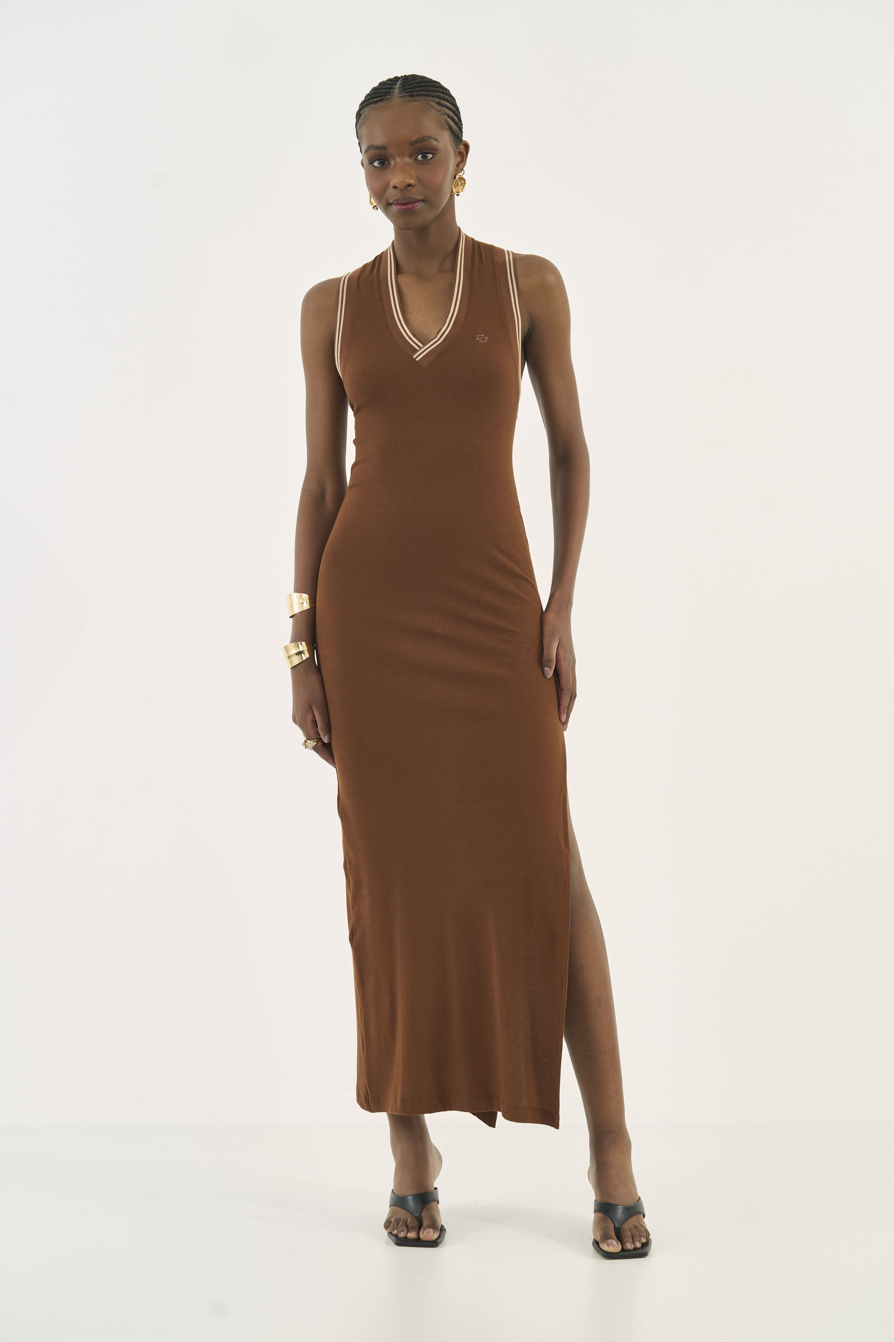 VESTIDO COLCCI P MARROM CARVALHO