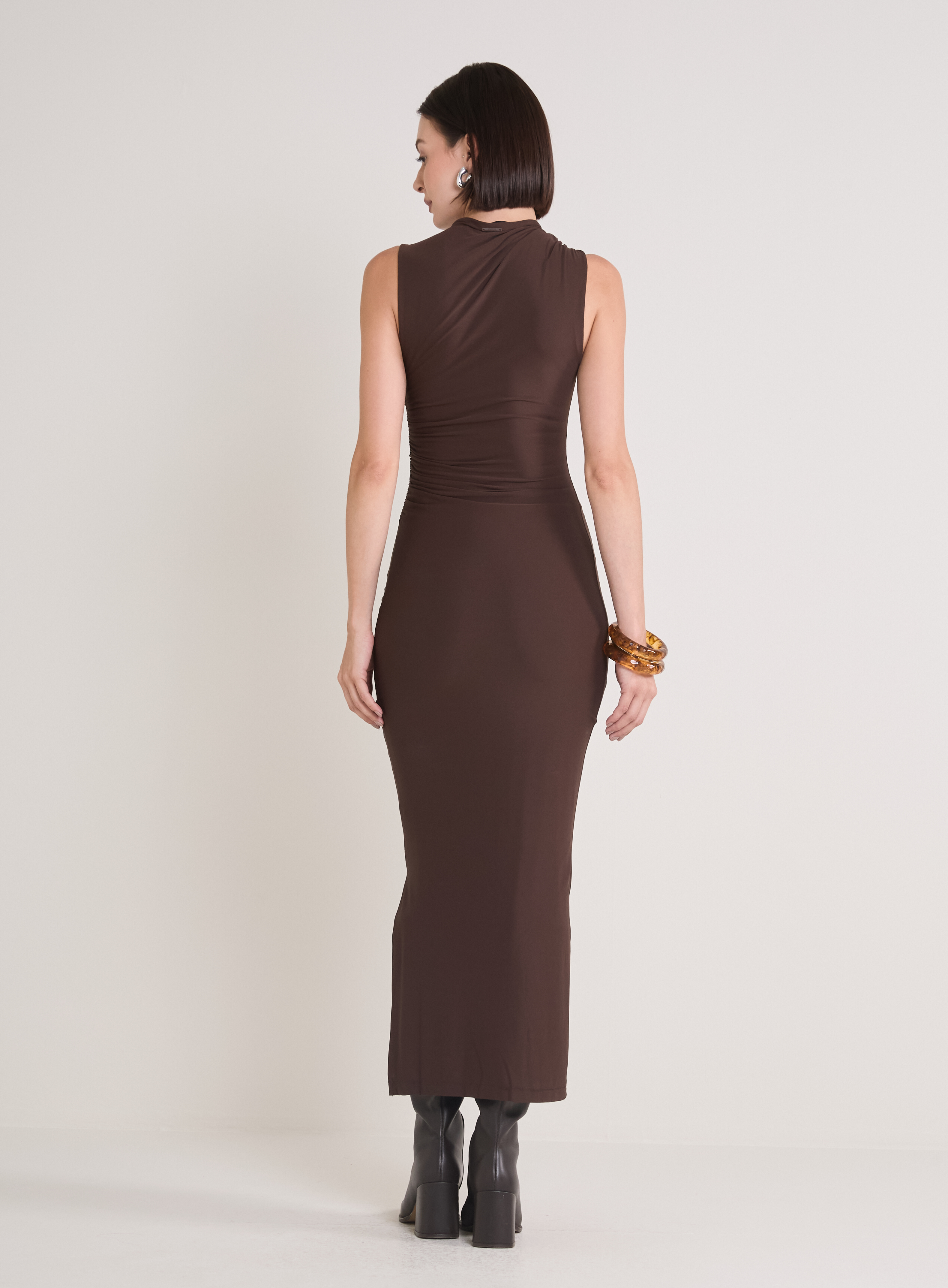 VESTIDO FORUM G MARROM NOBUCK