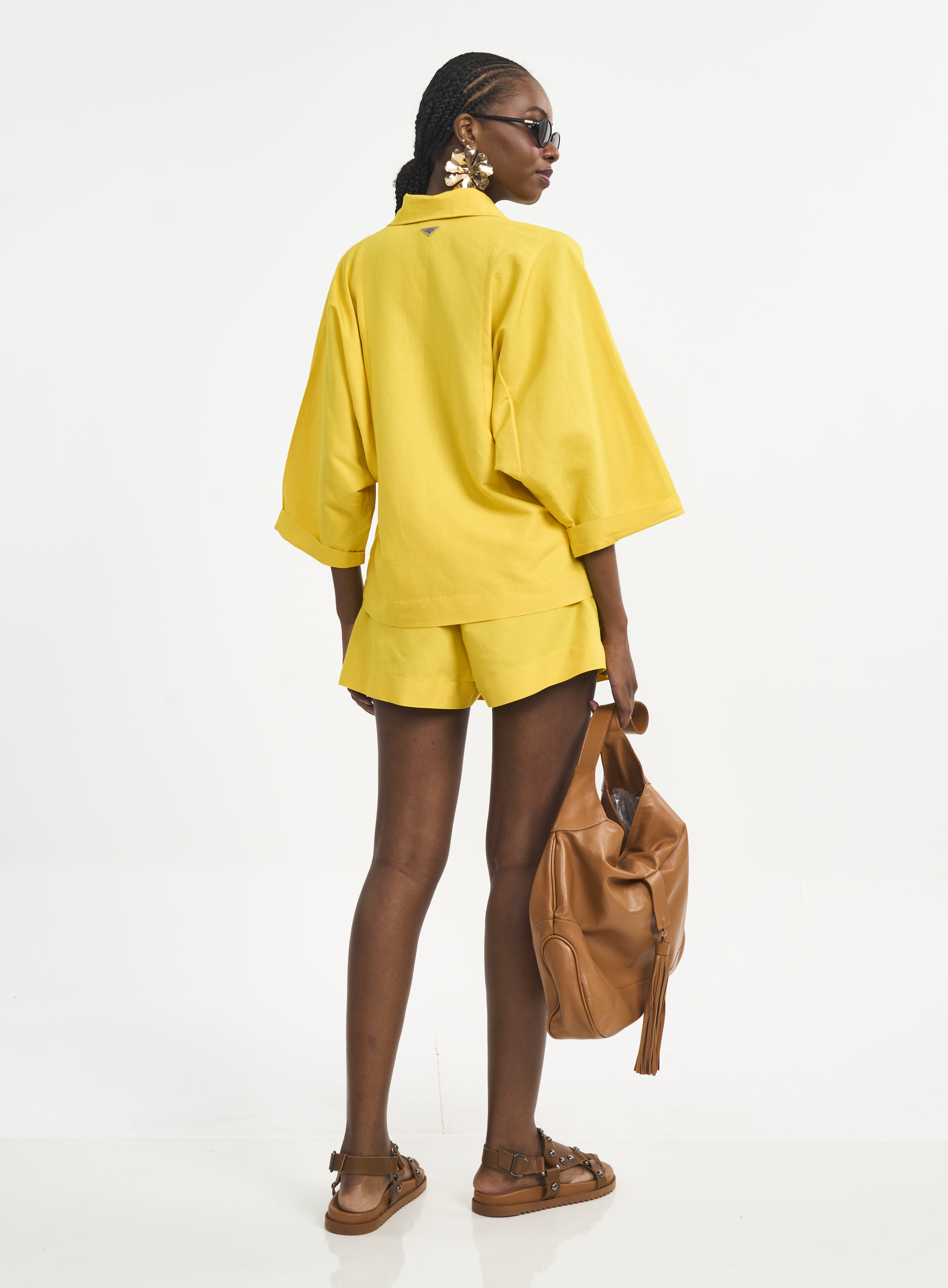 CAMISA LINHO P AMARELO POLEN