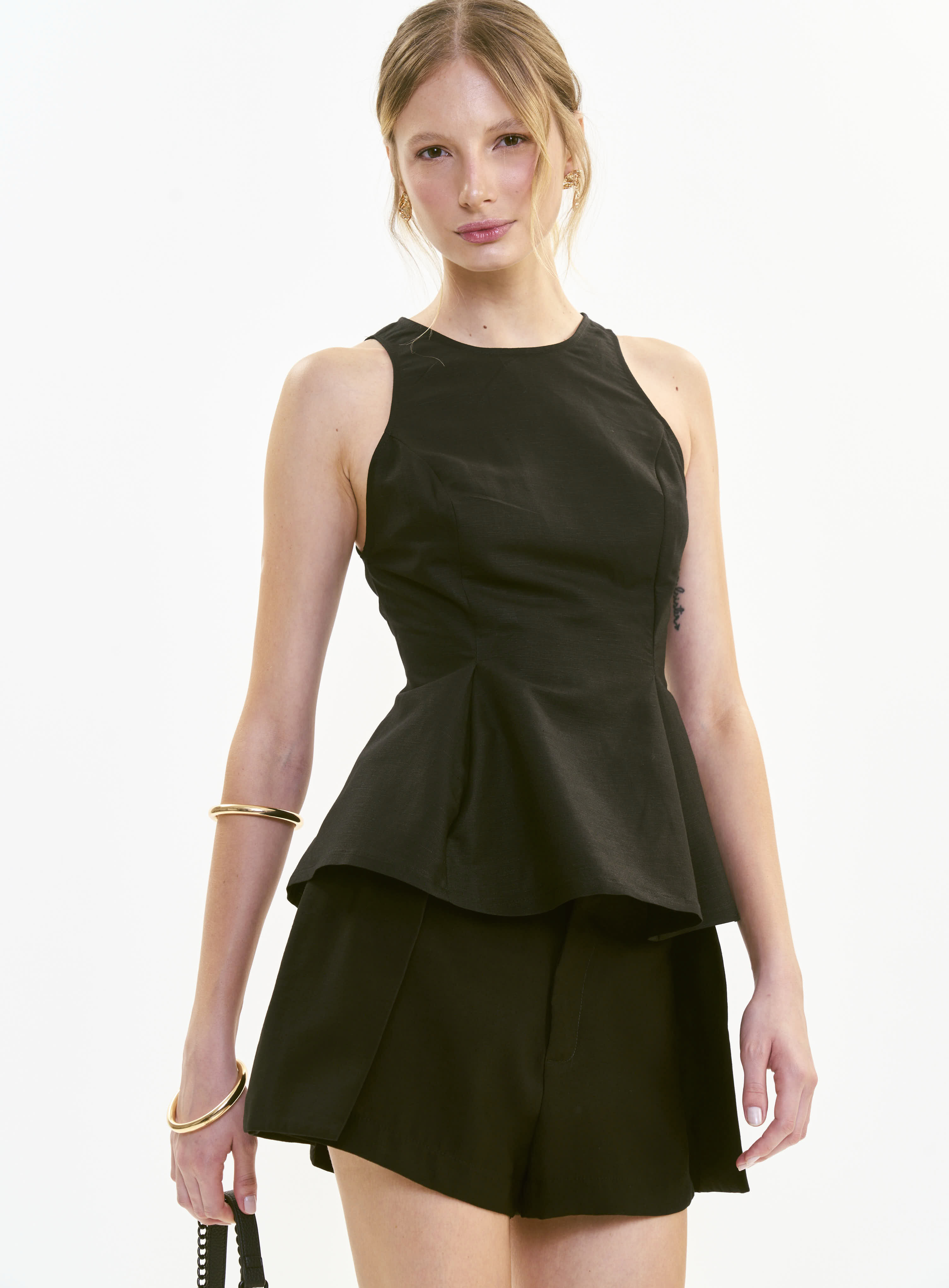 BLUSA LINHO PP PRETO