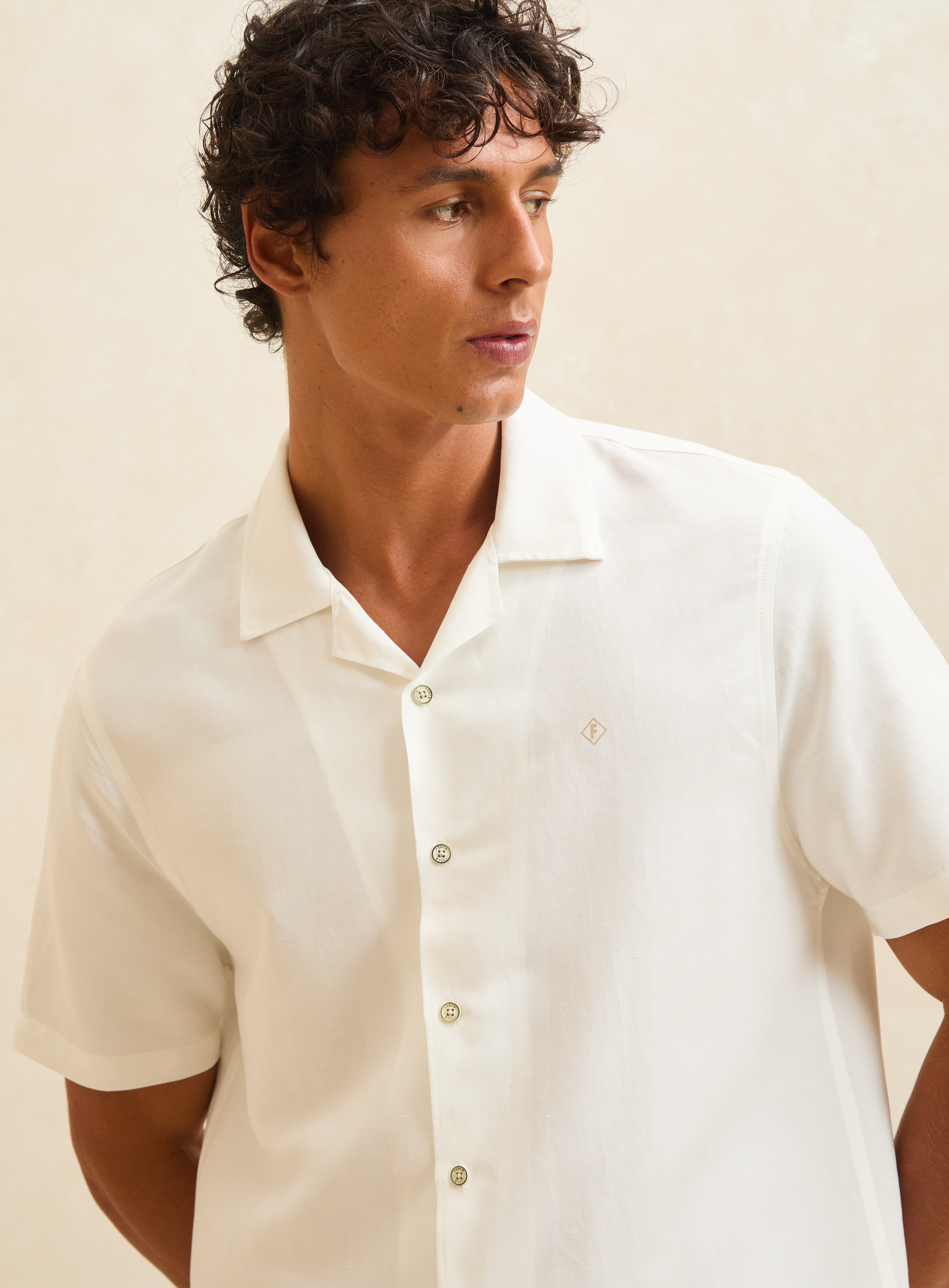 CAMISA LINHO VINTAGE GG OFF SHELL