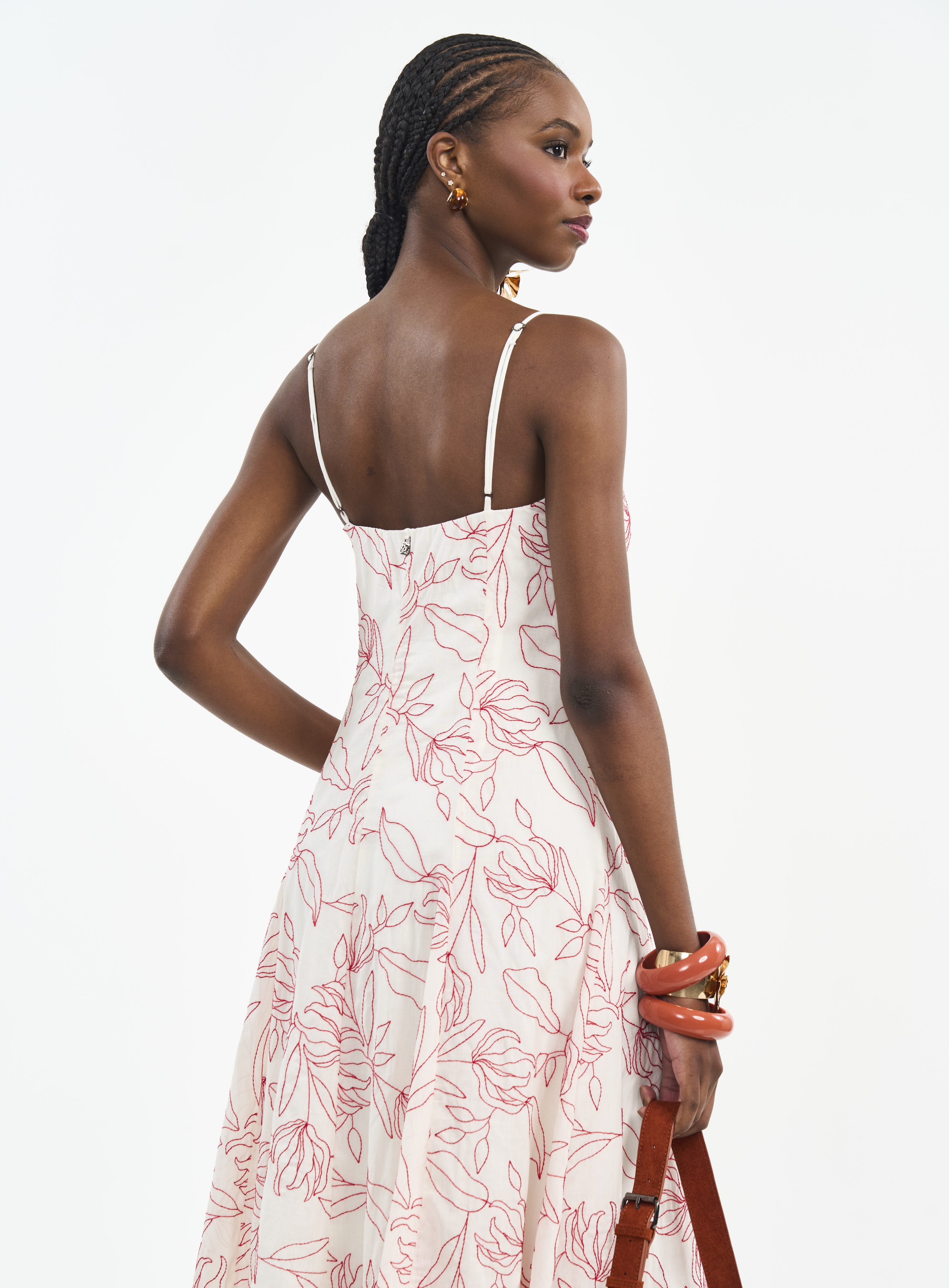 VESTIDO BORDADO P OFF/VERMELHO