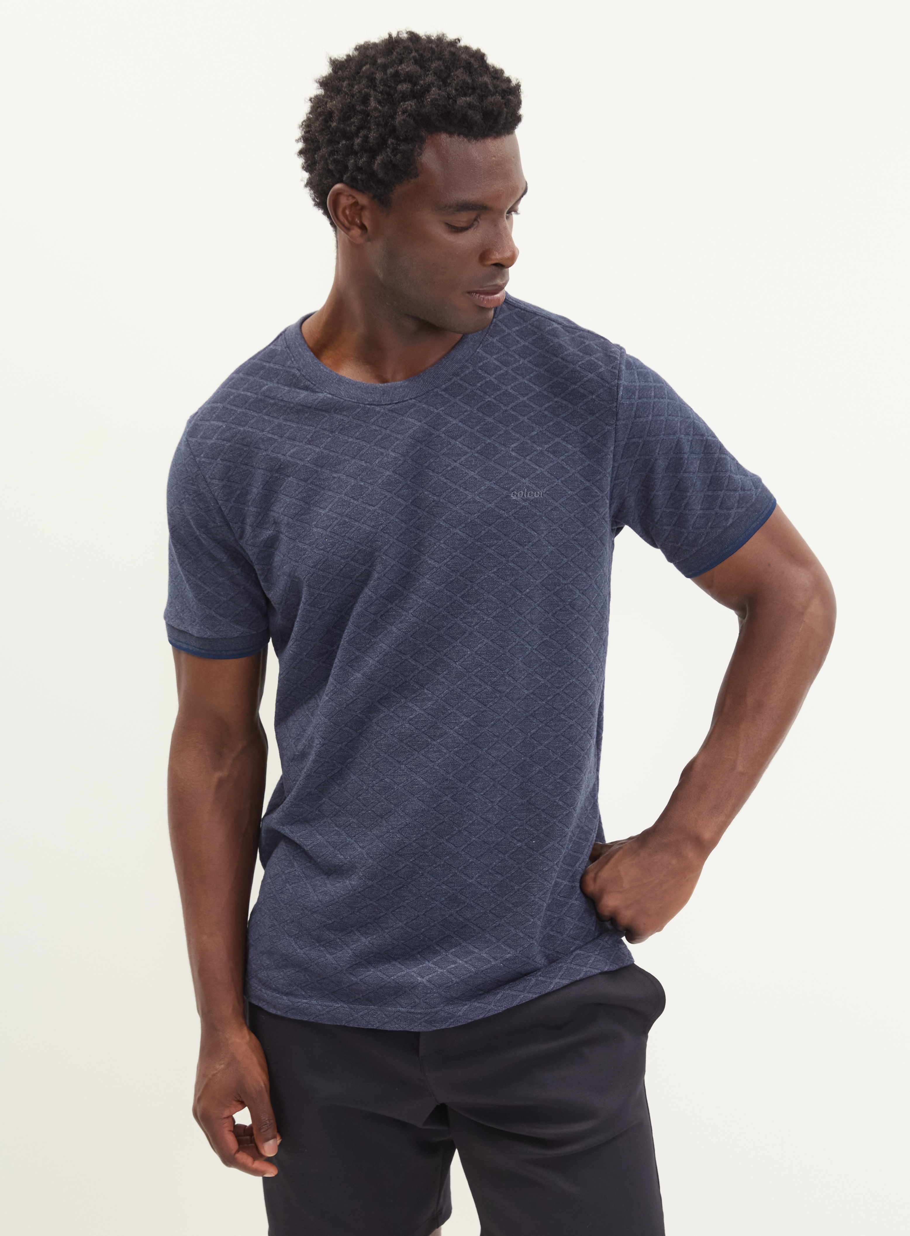 CAMISETA JACQUARD G AZUL DARKNESS