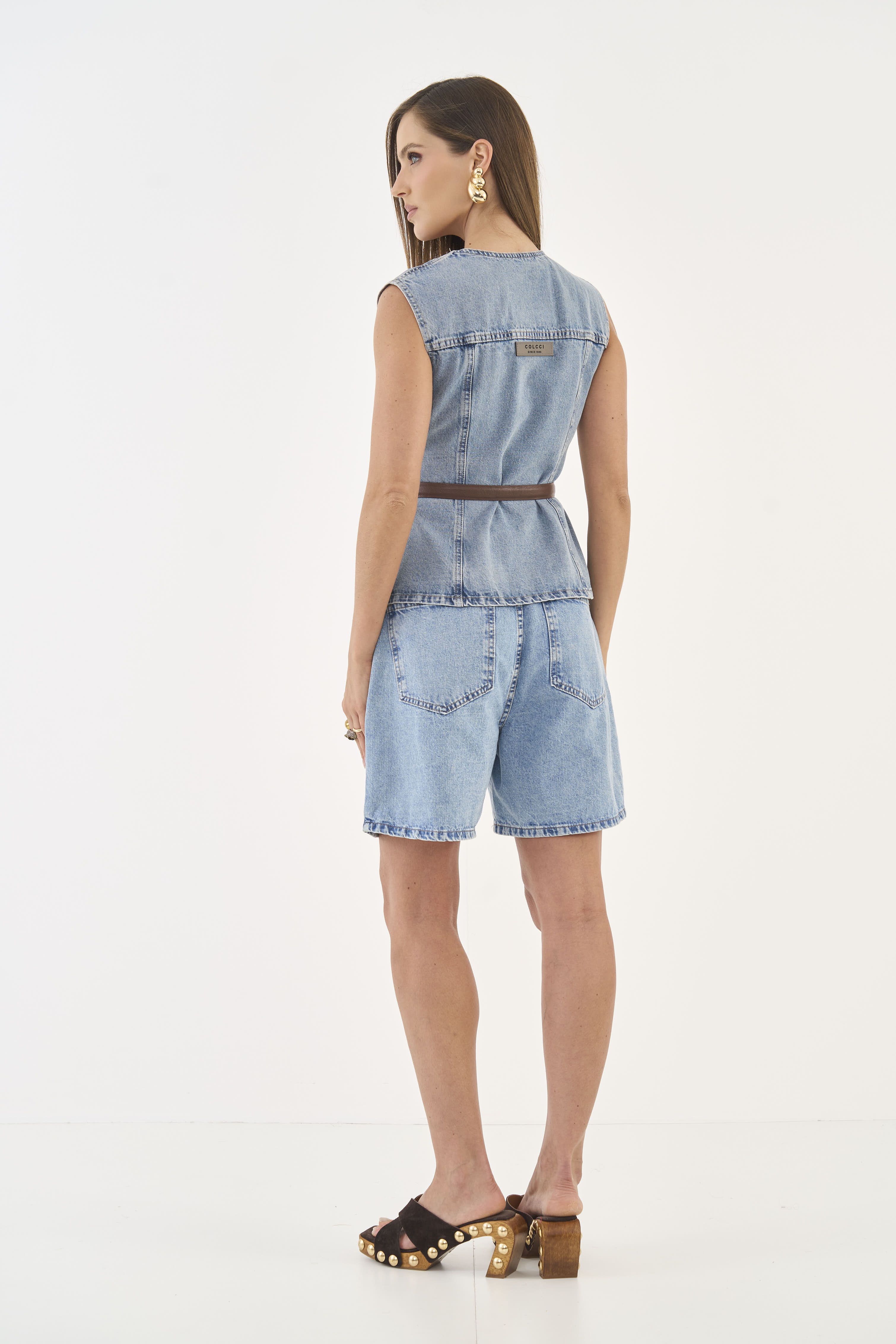 BERMUDA JEANS JOANA 38 INDIGO