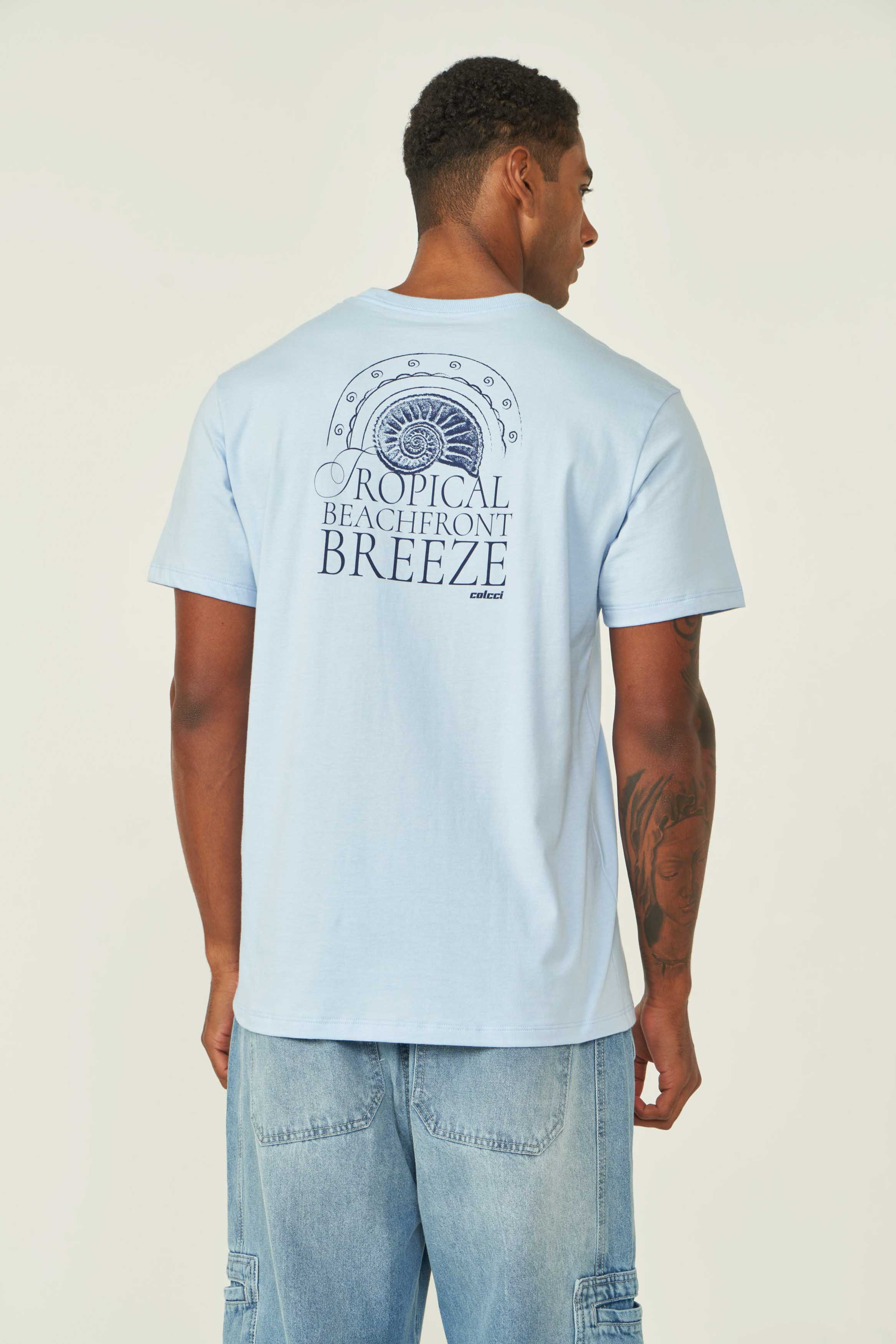 CAMISETA ESTAMPADA G AZUL TRANQUIL BLUE