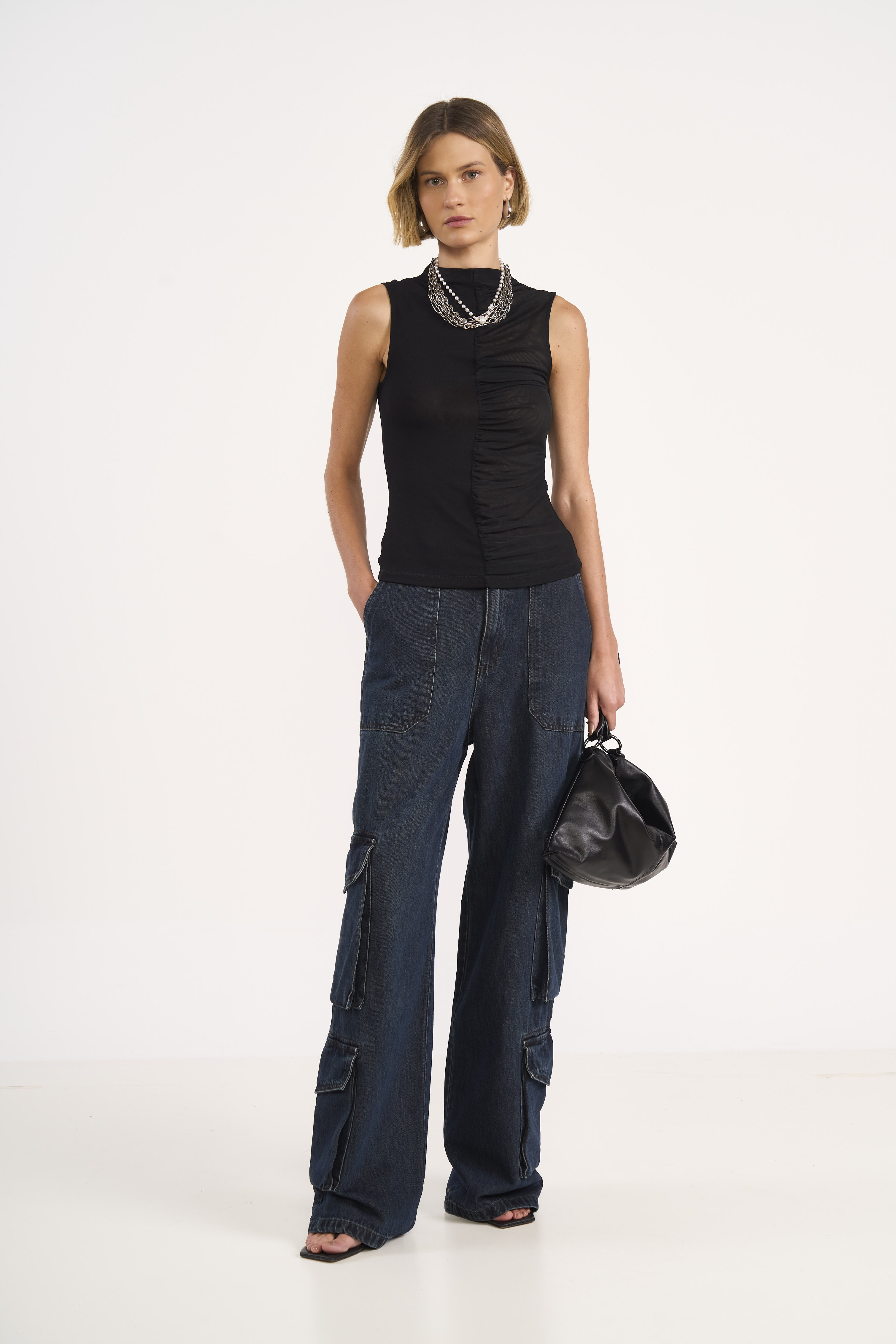 BLUSA TULE M PRETO