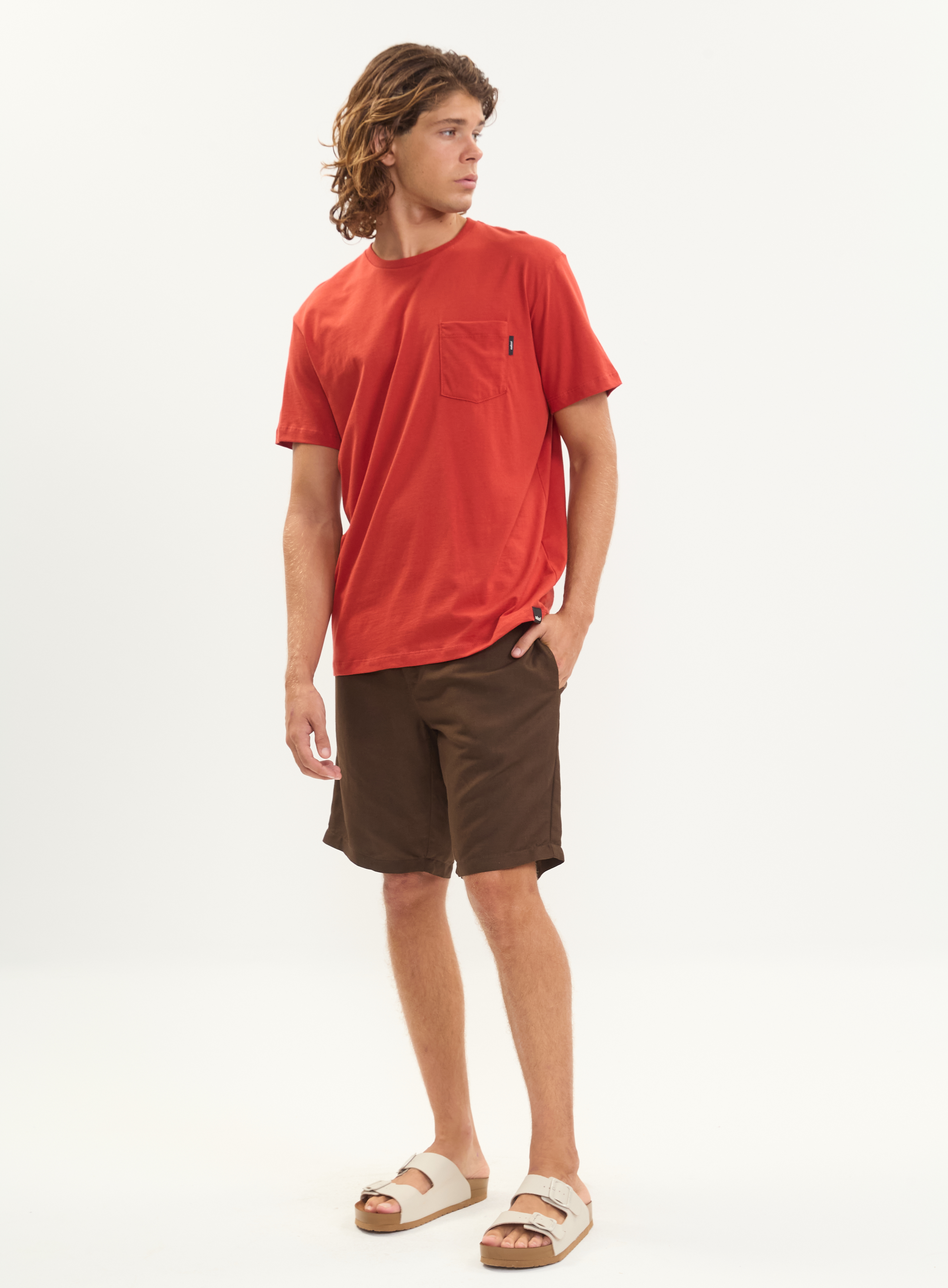 CAMISETA COM BOLSO GG VERMELHO BORDALESA