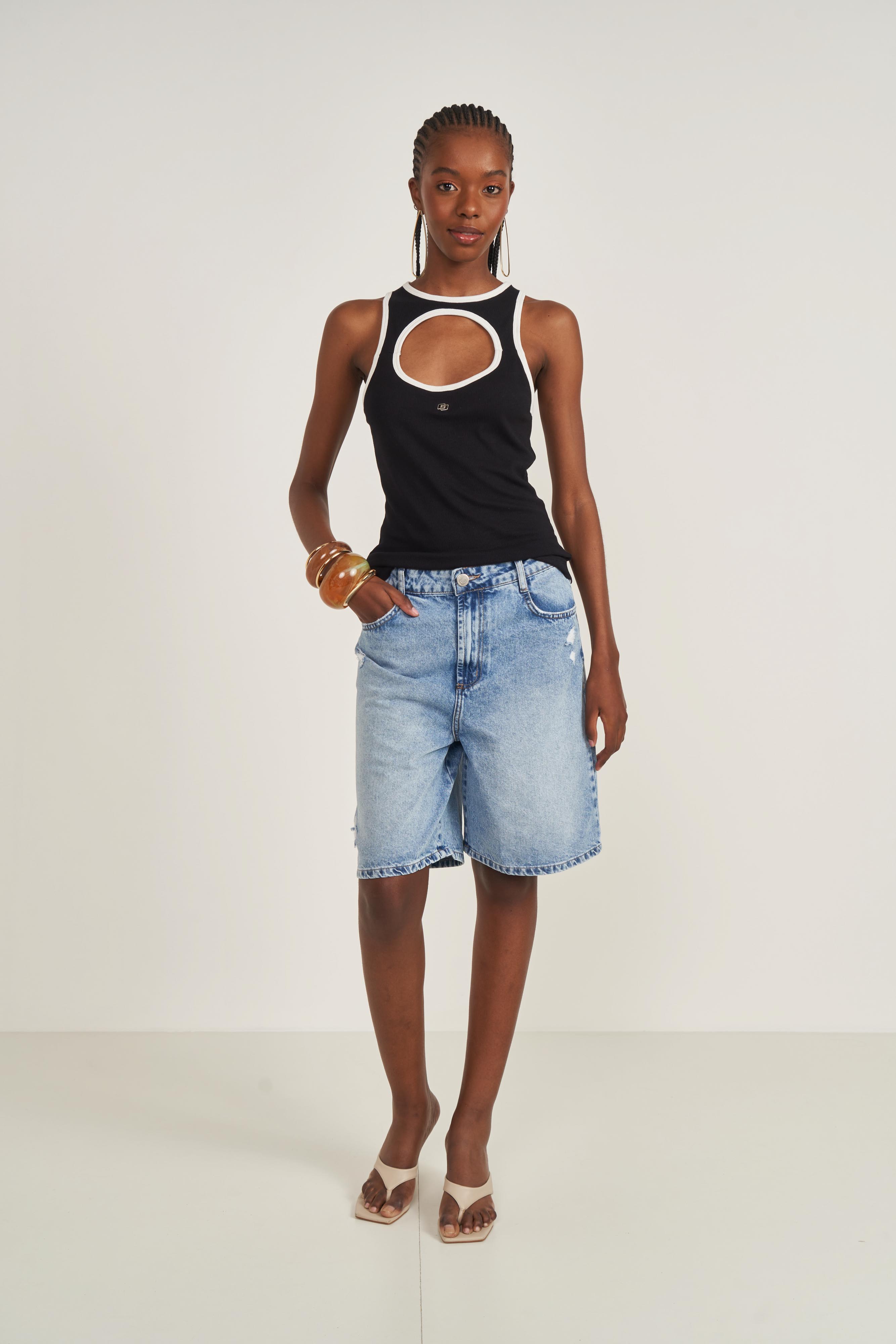 BERMUDA JEANS GIGI 38 INDIGO