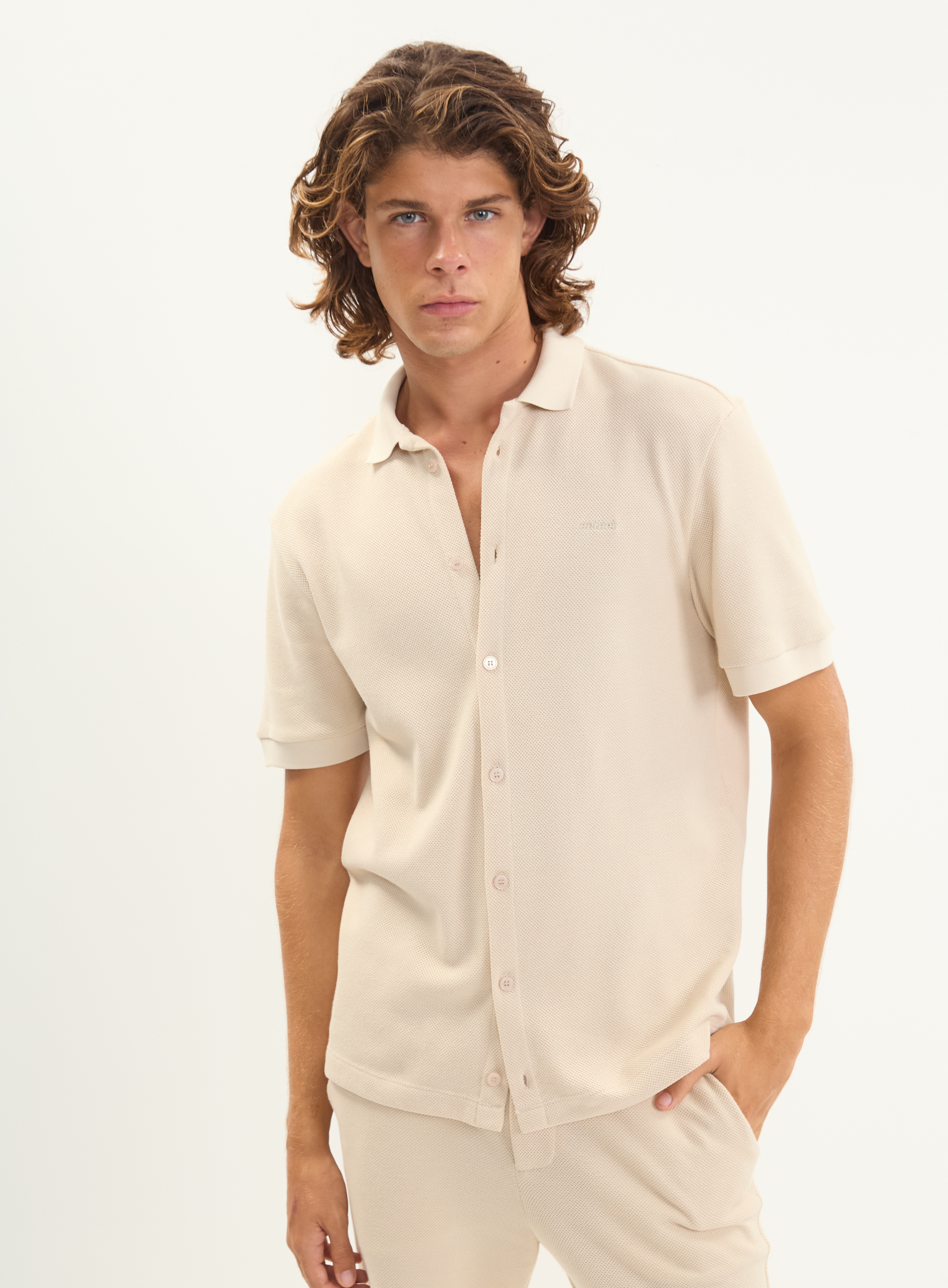 CAMISA COLCCI M BEGE TAUPE