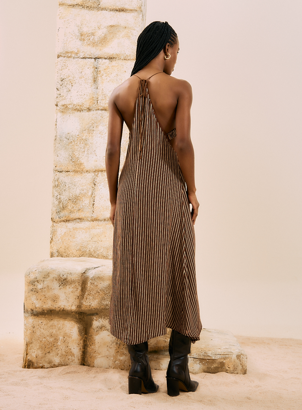 VESTIDO ESTAMPADO GG TRIBAL STREAKS
