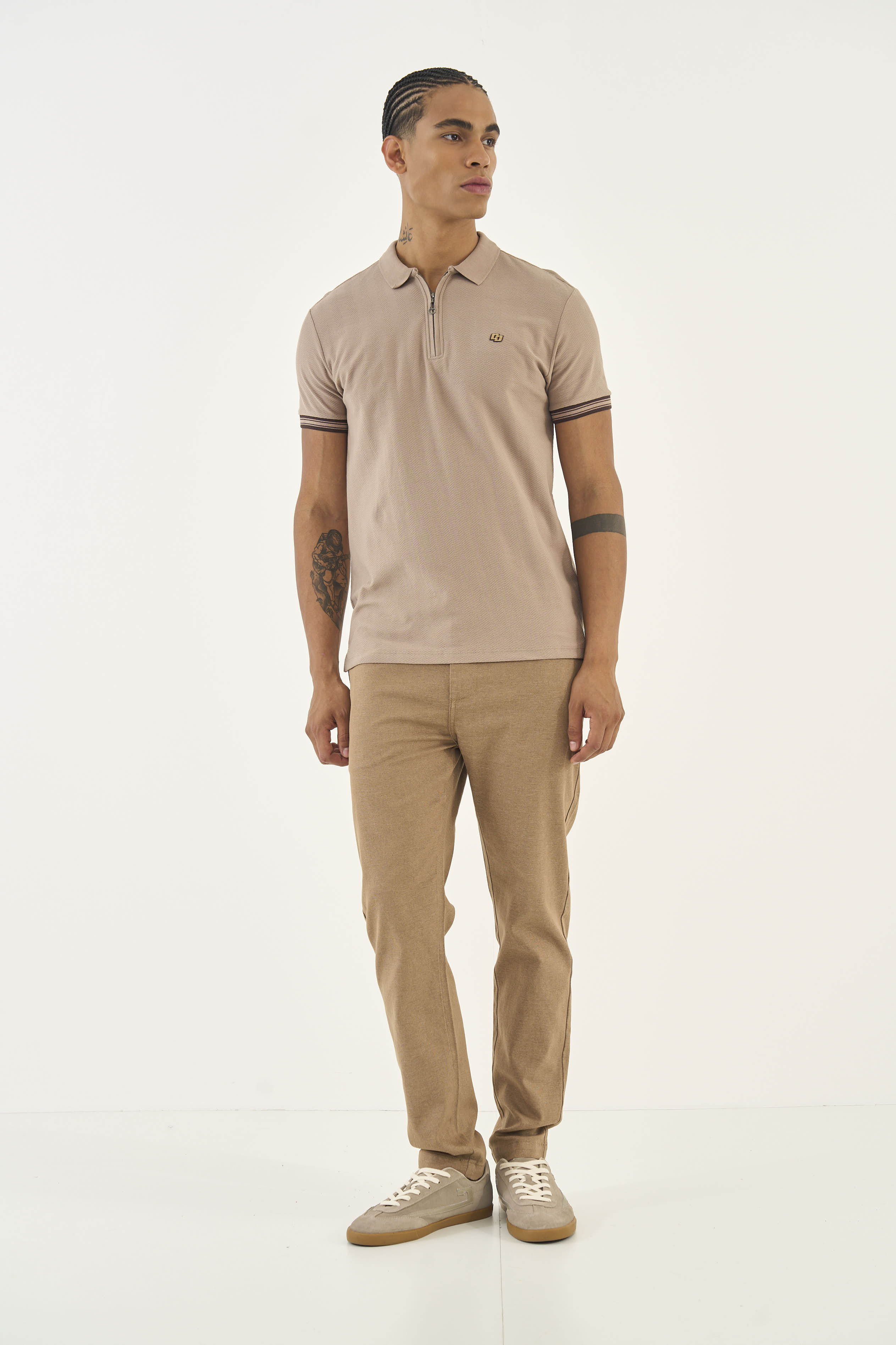 CALÇA SARJA NEW CHINO 38 BEGE SAND CASTLE