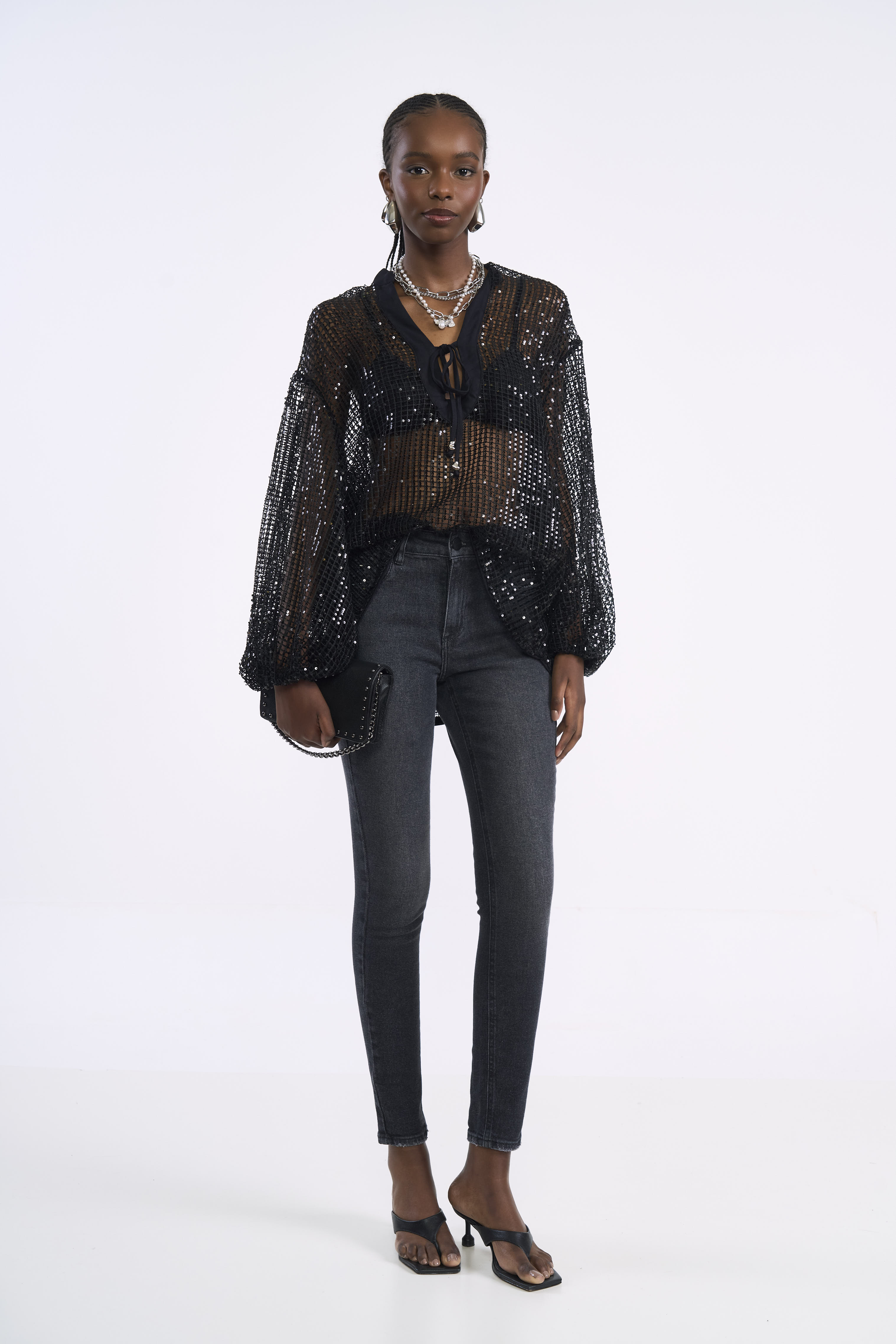 CALÇA JEANS BIA 36 IND.PRETO