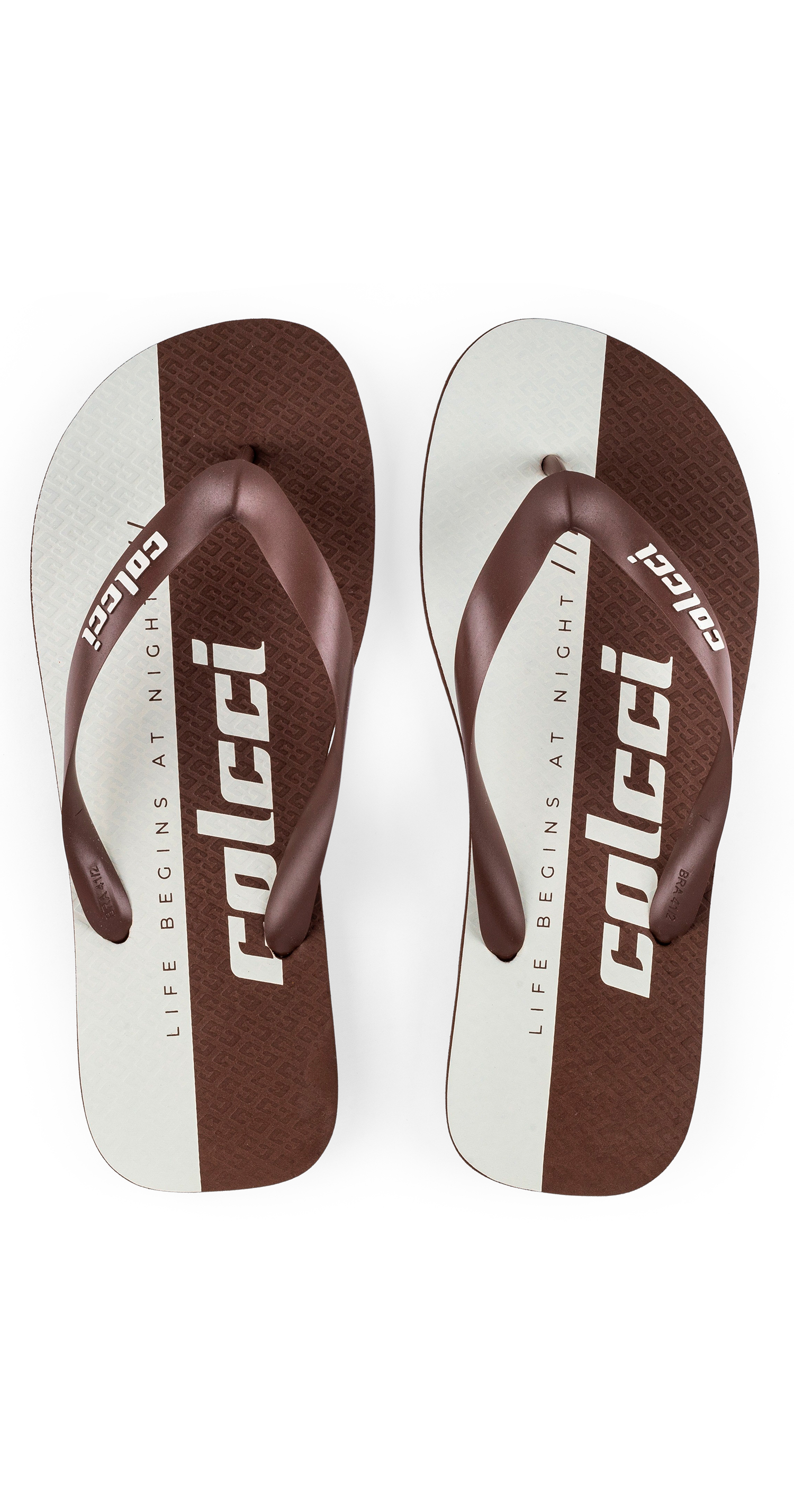 CHINELO COLCCI MASCULINO BLOCK 39-40 MARROM ROCCIA