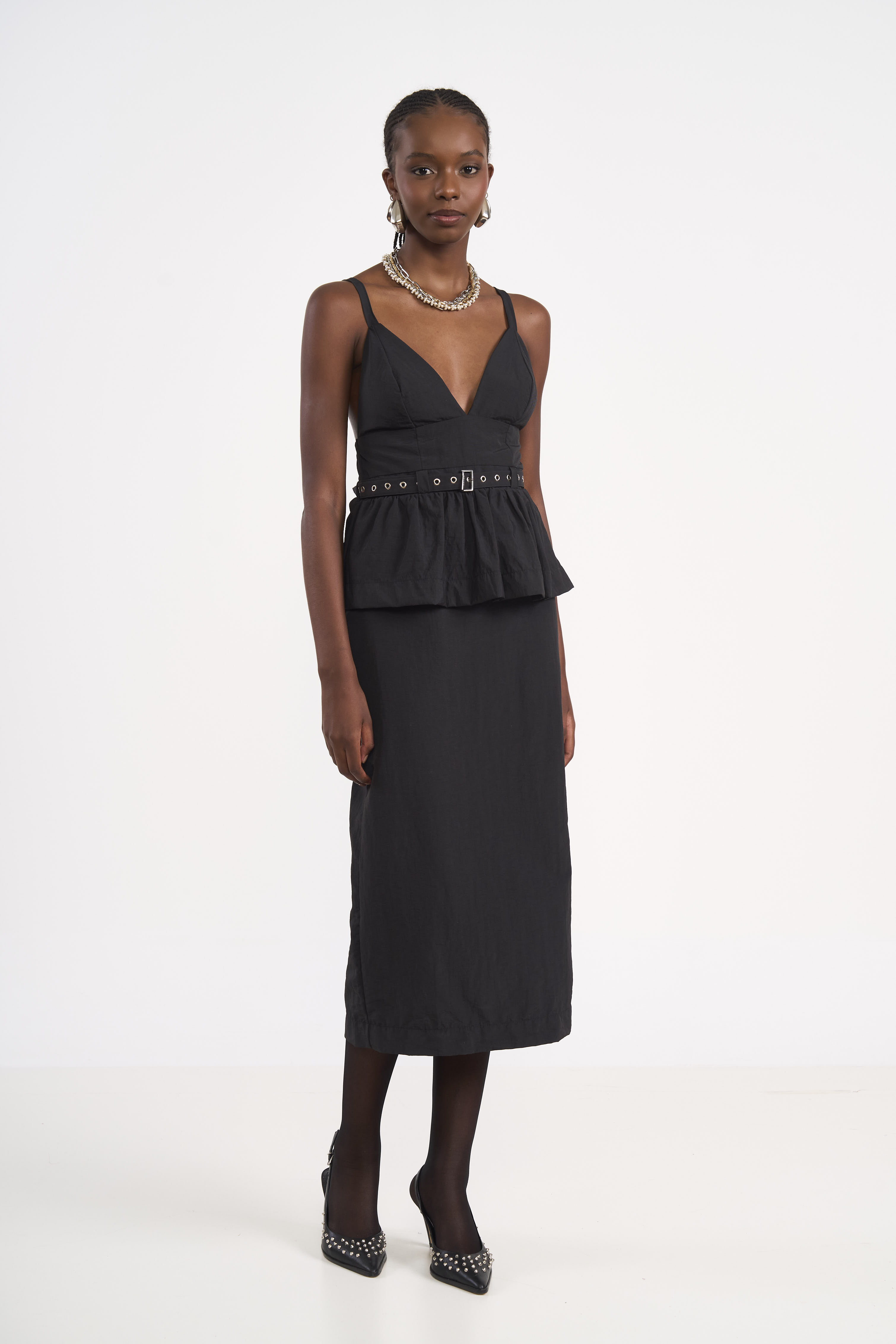 VESTIDO COM CINTO P PRETO