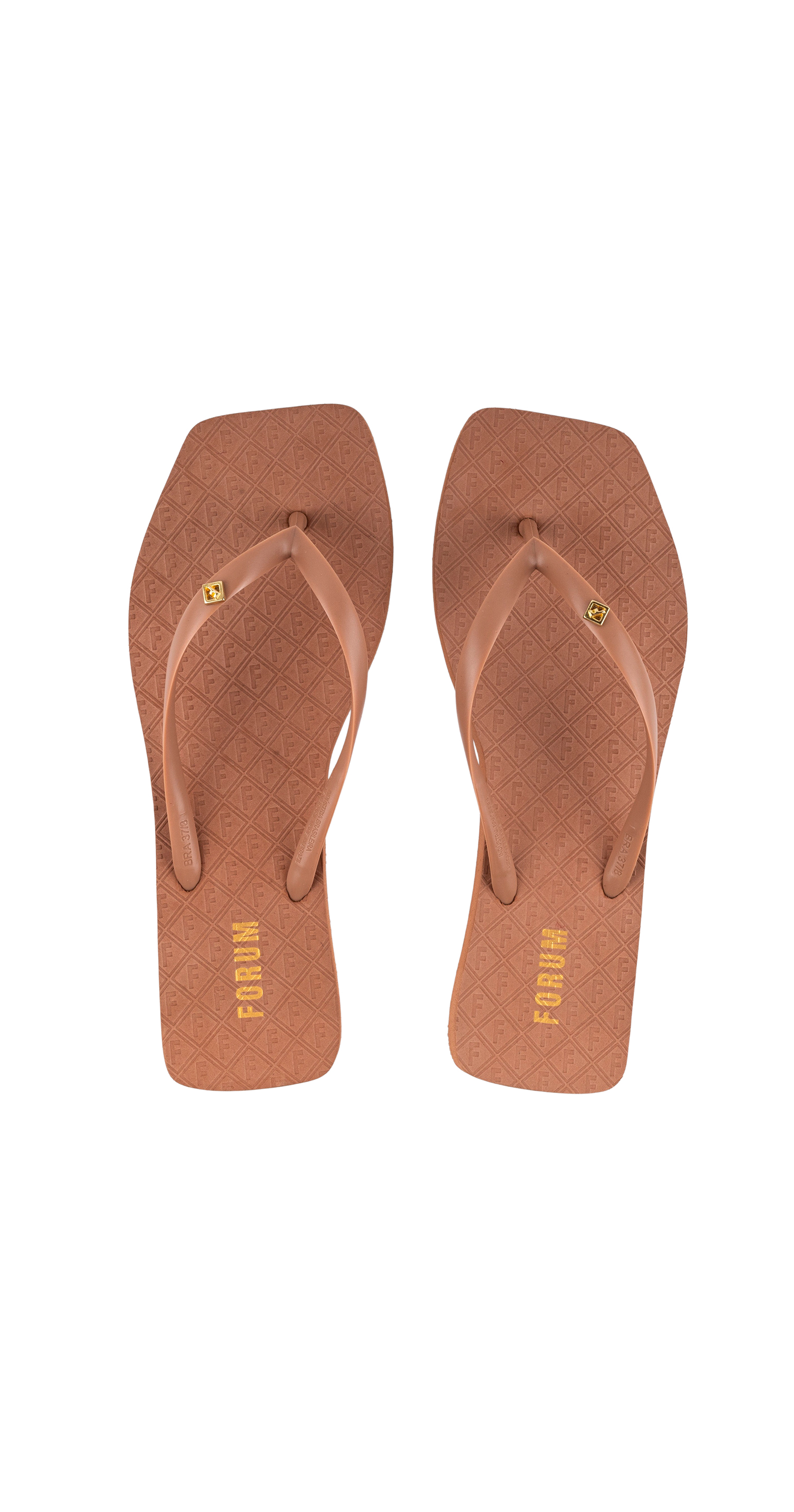 CHINELO FEM FORUM BASIC METAL 35-36 MARROM ORSO