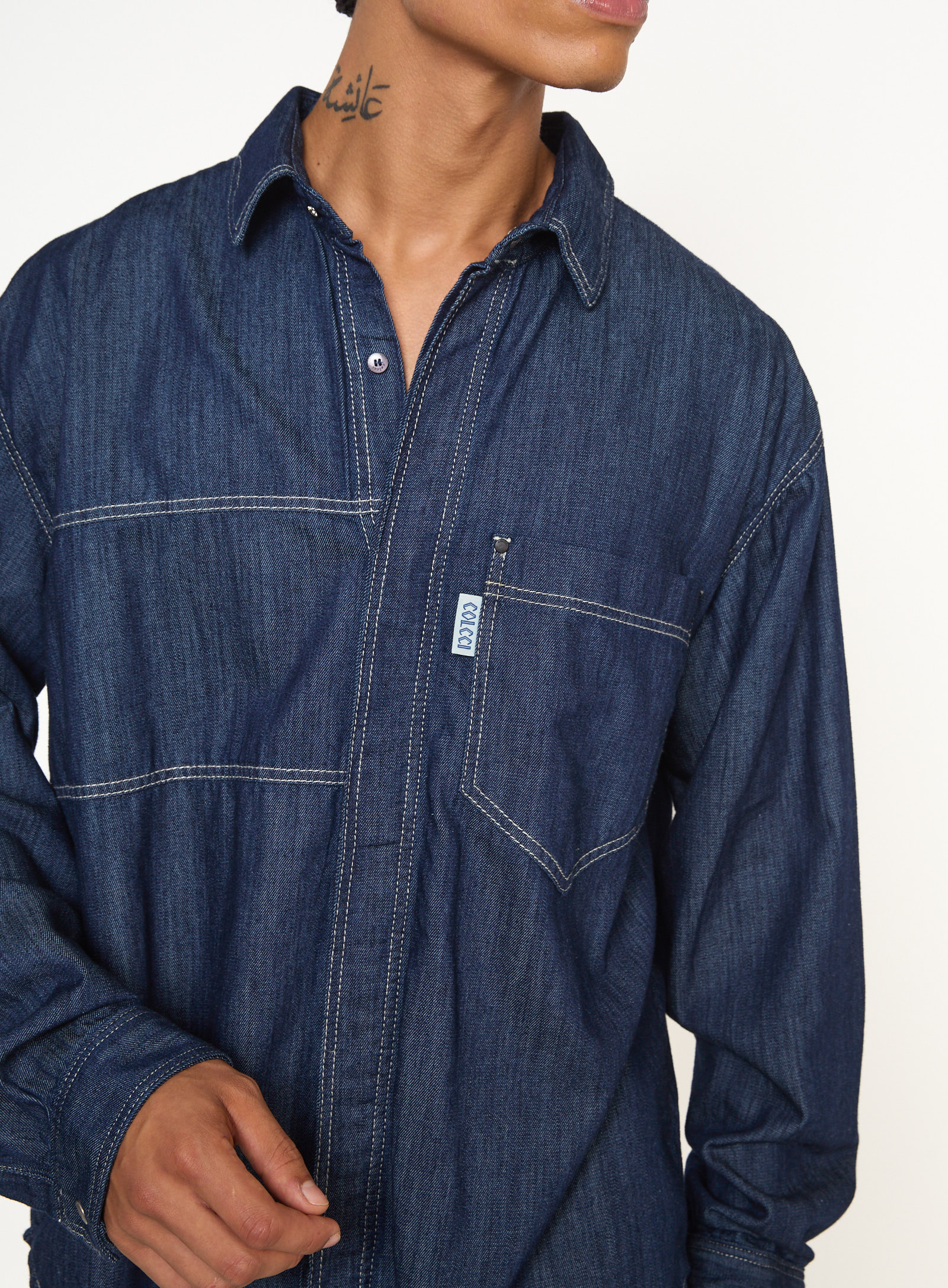 CAMISA JEANS OVERSIZED NY G INDIGO