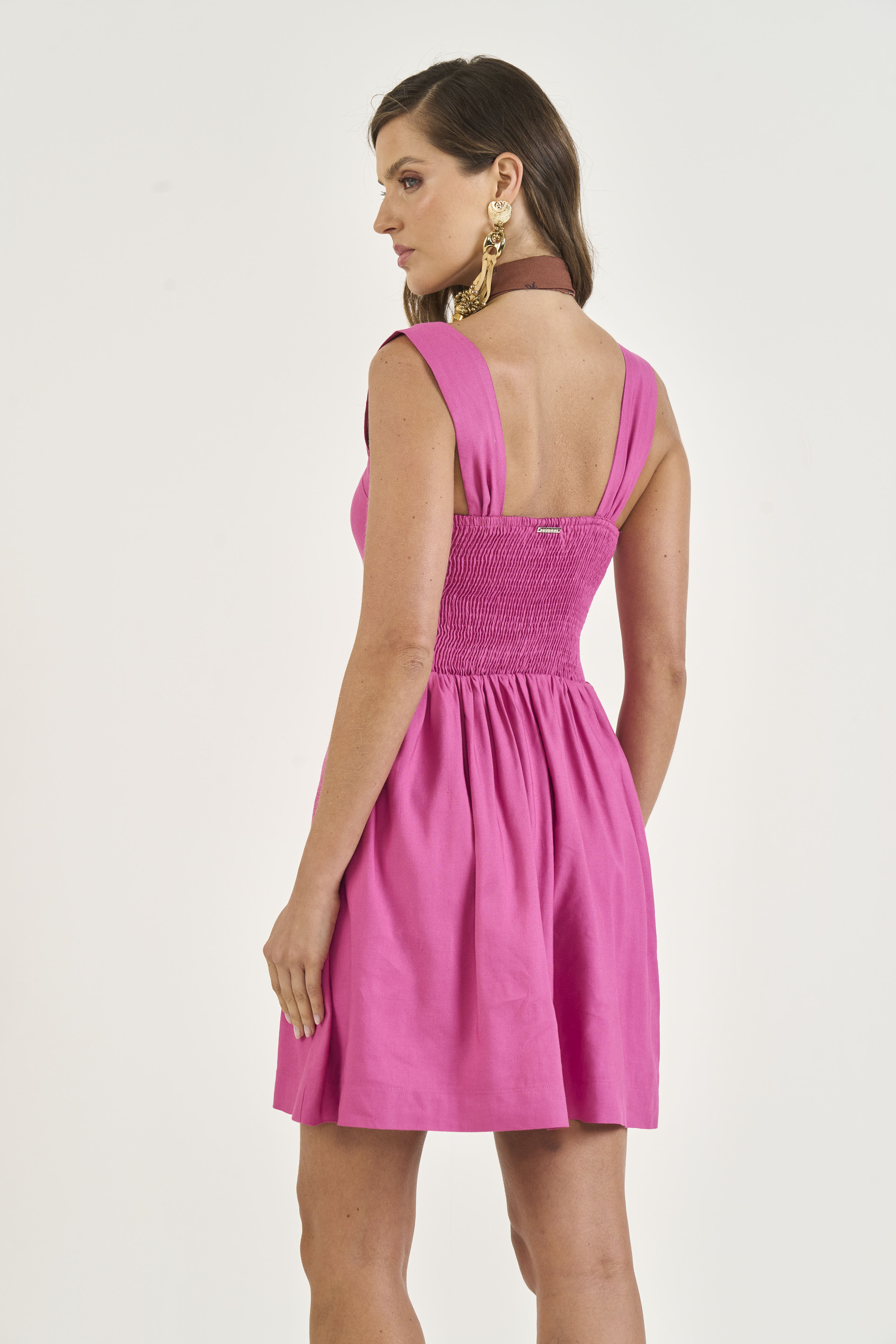 VESTIDO LINHO G ROSA MON AMOUR