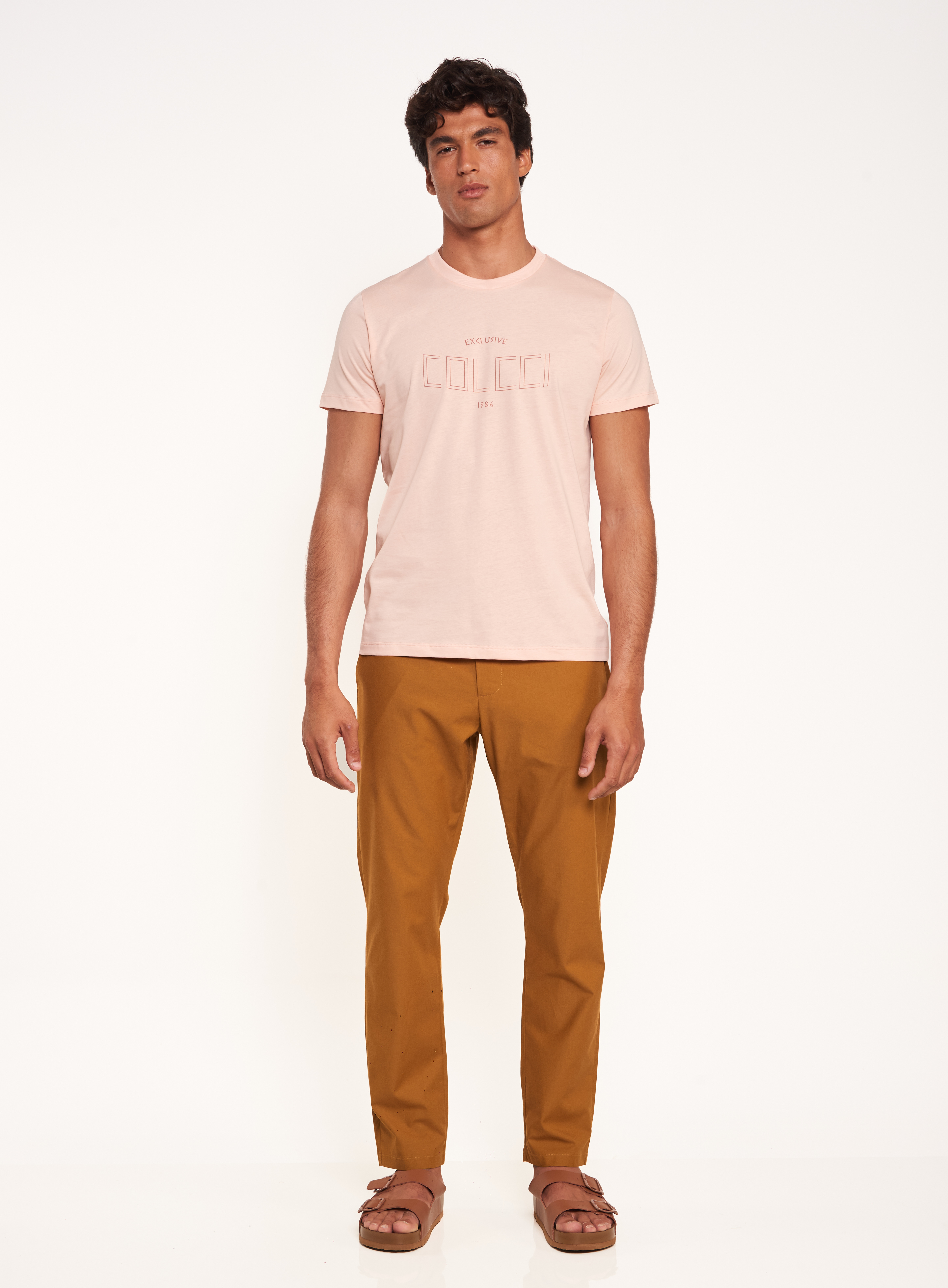 CALÇA COLCCI GG MARROM CRIVO