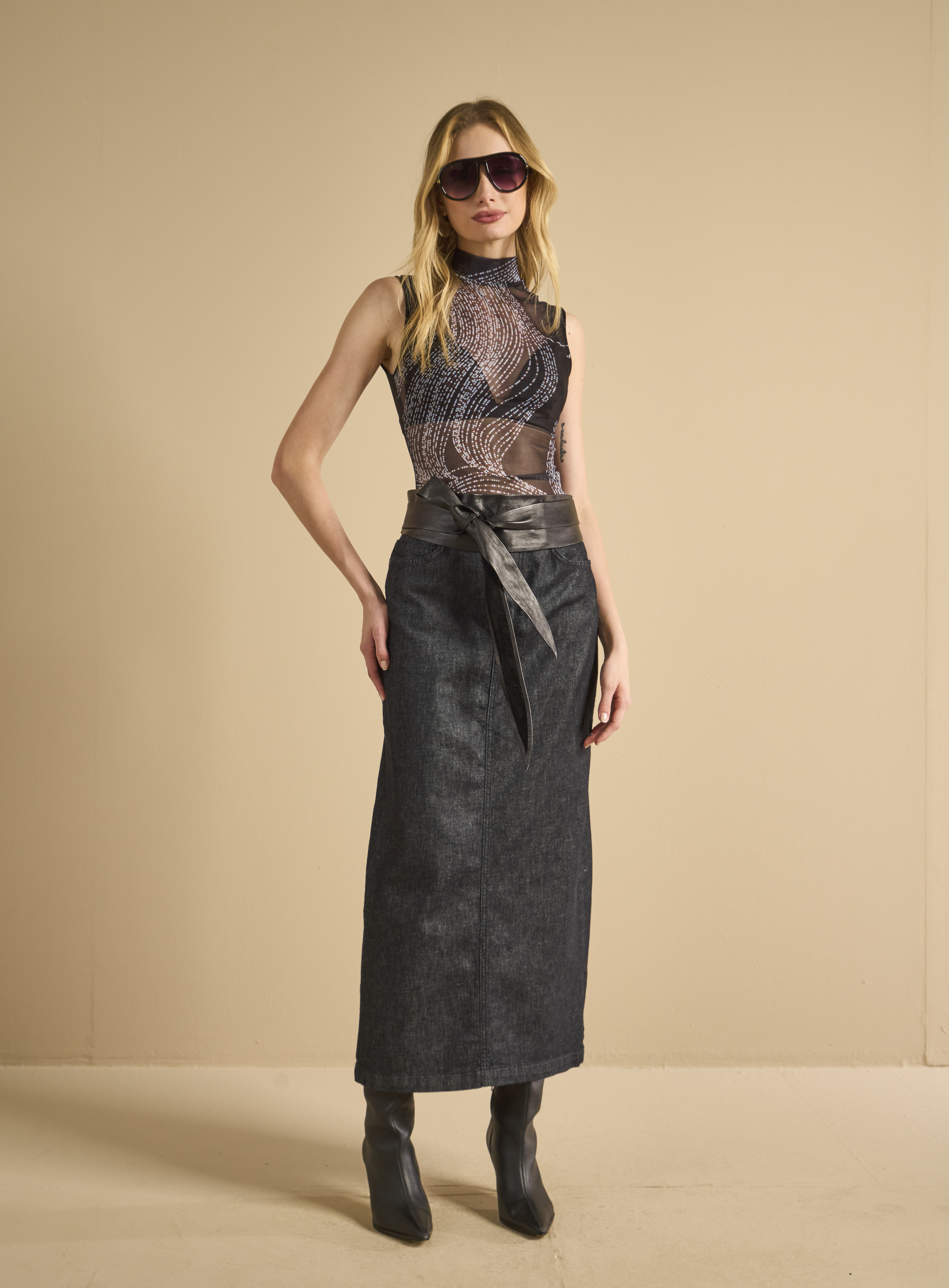 BLUSA TULE ESTAMPADO P PONTOS DE LUZ