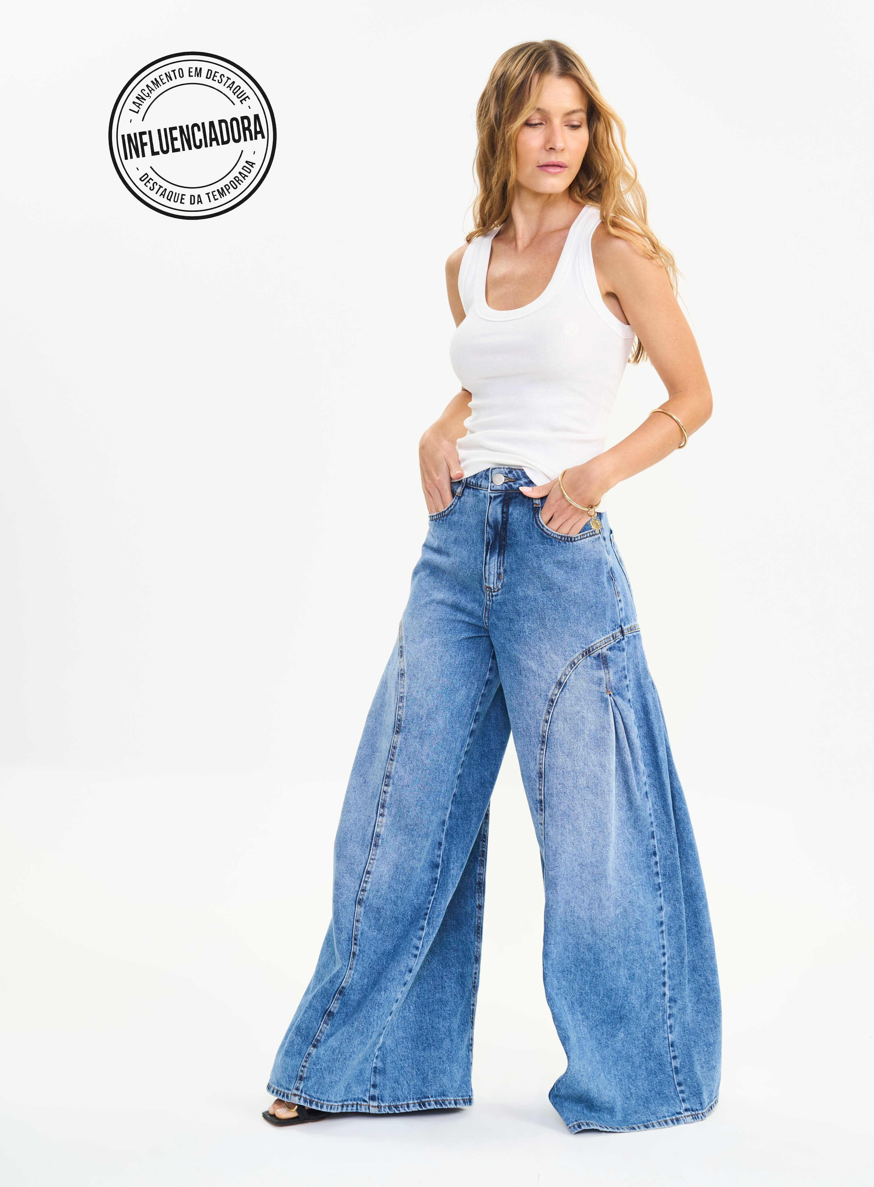 CALÇA JEANS SILVIA 34 INDIGO