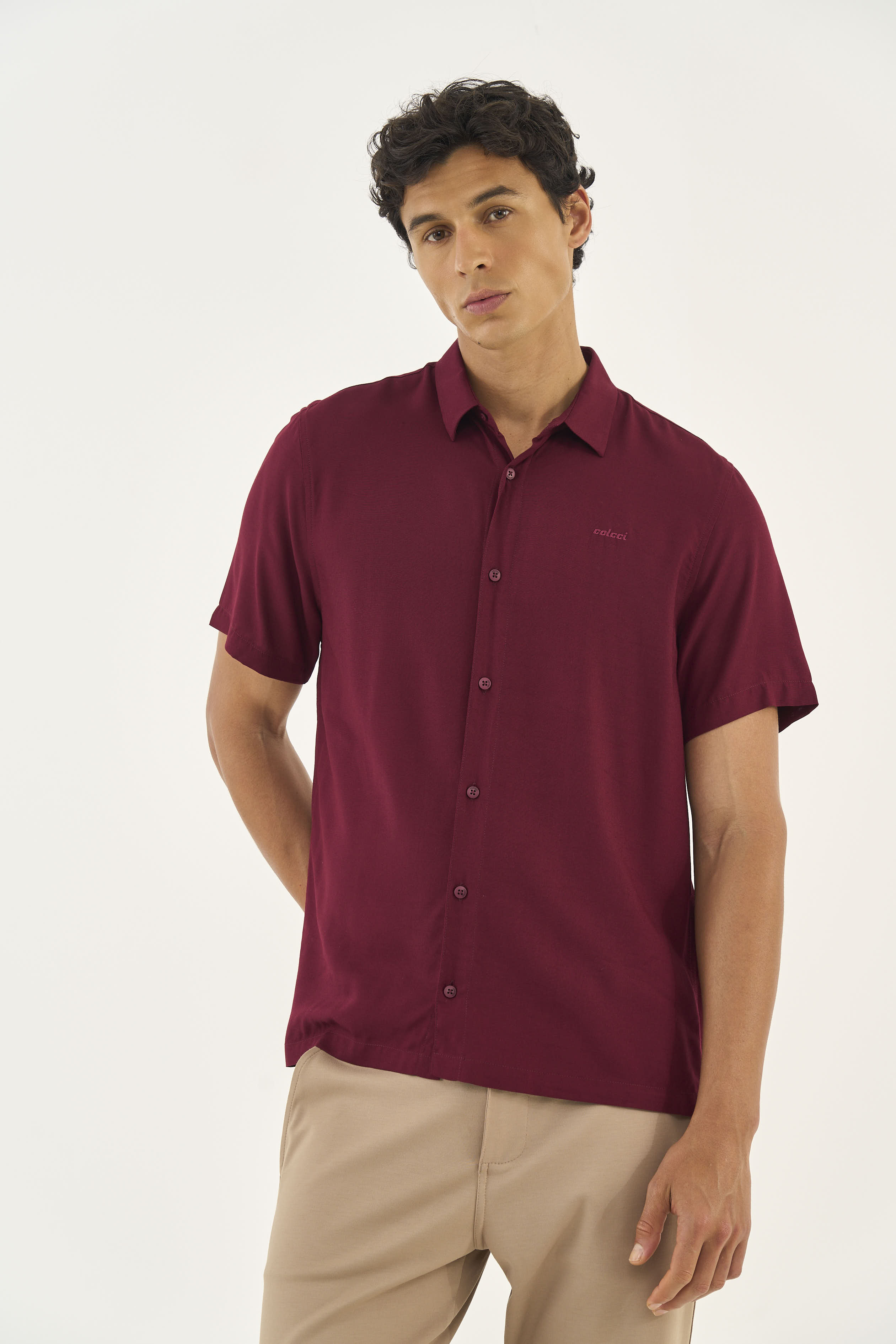CAMISA RELAX GG BORDO BLOODSTONE