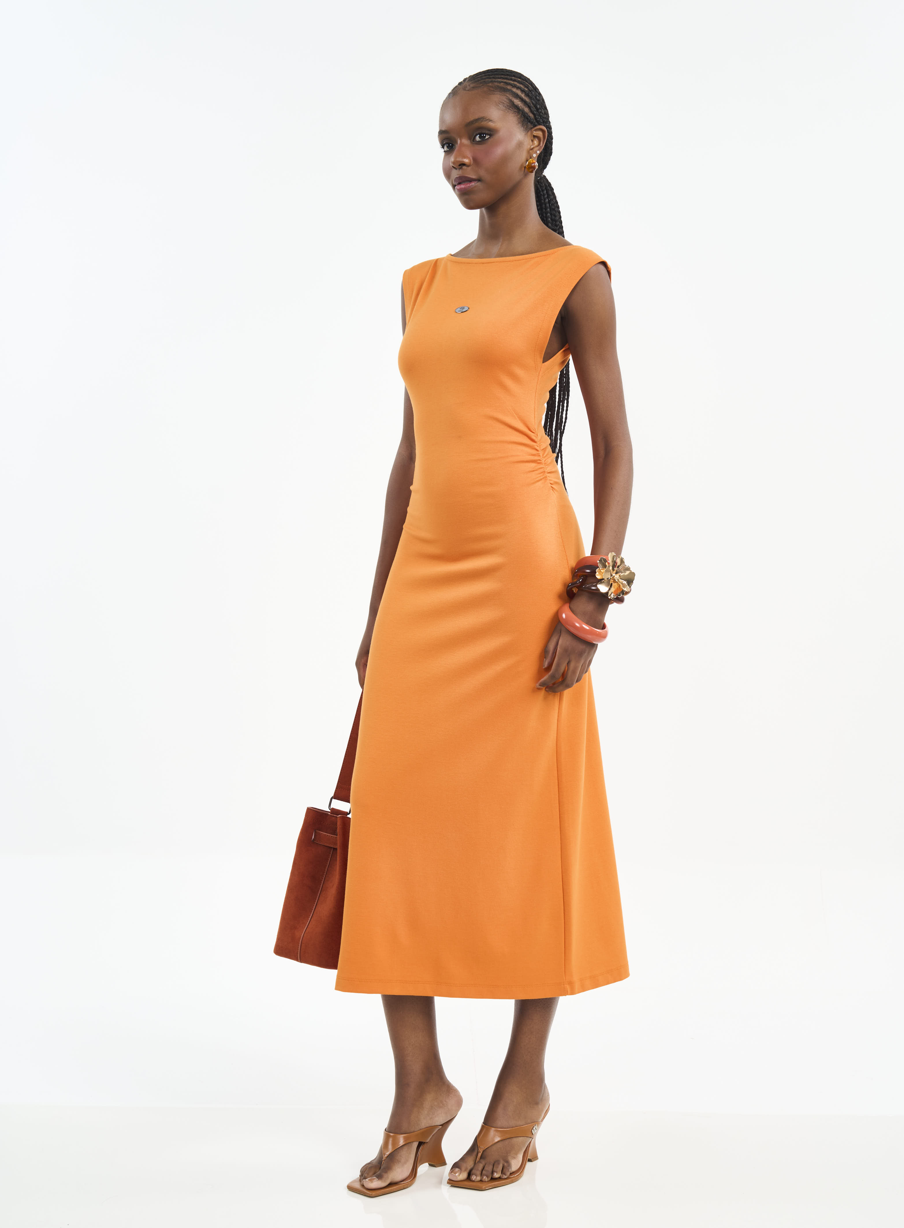 VESTIDO COLCCI G MARROM DROME