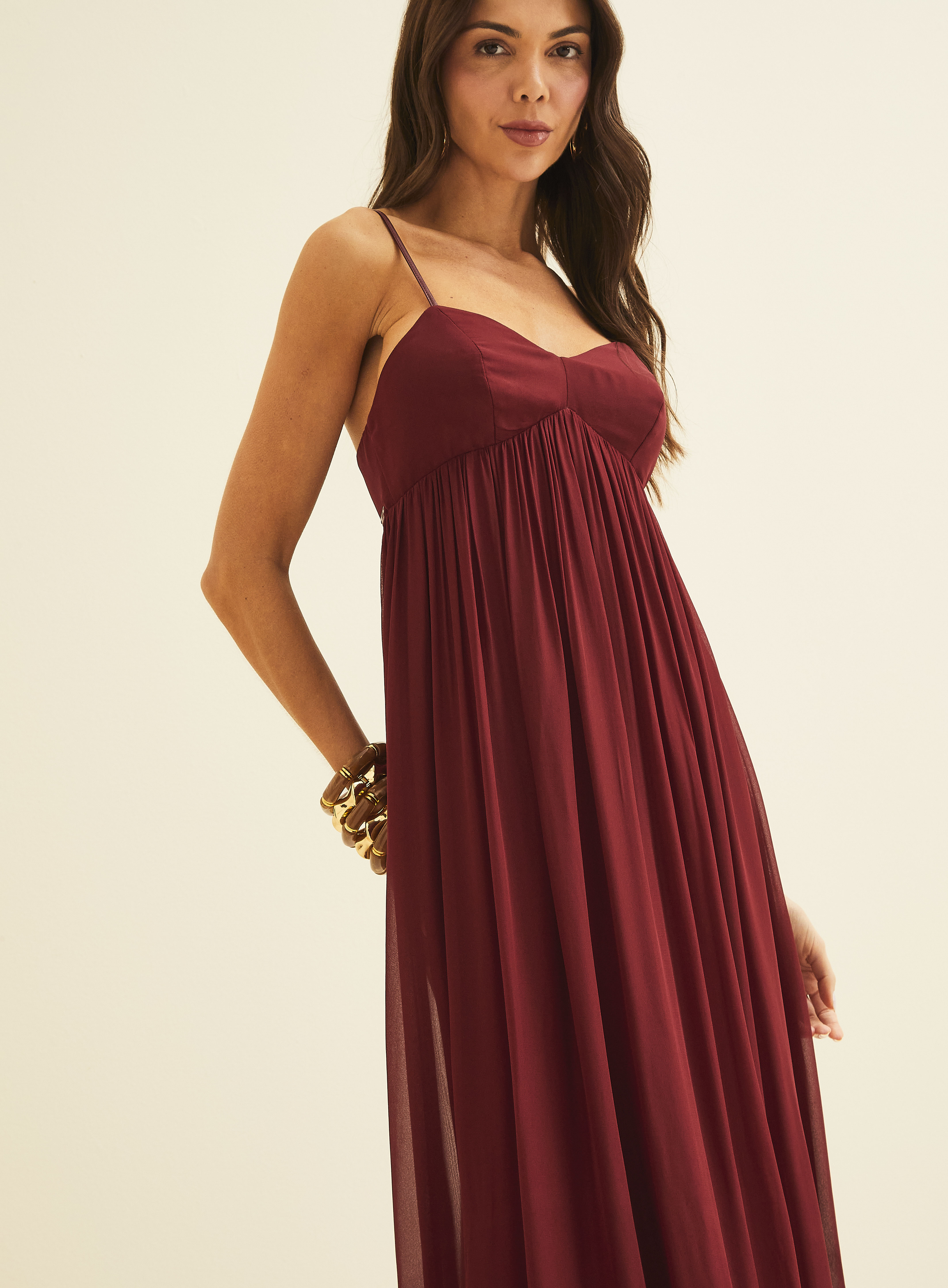 VESTIDO FORUM M BORDO GIA