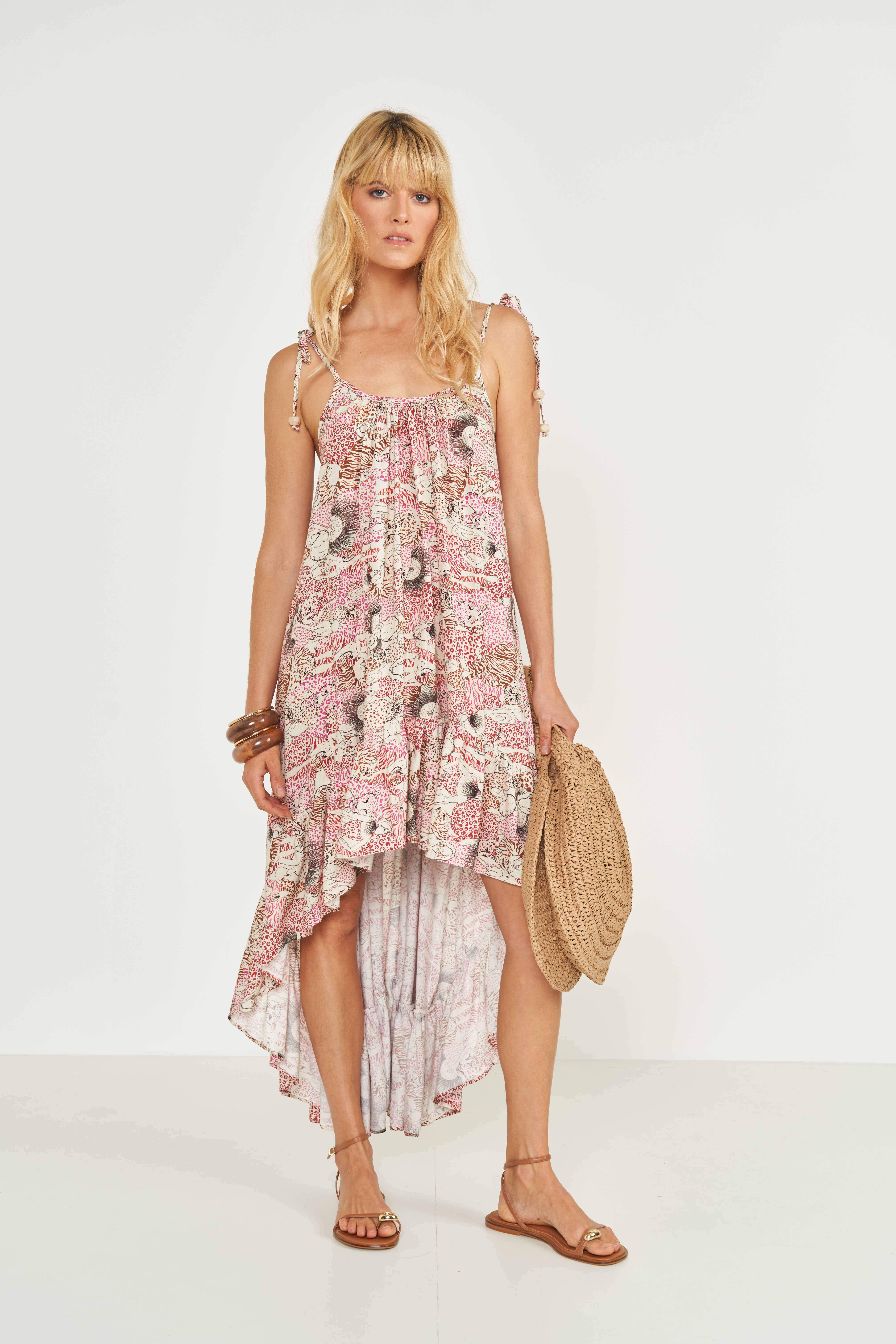 VESTIDO ESTAMPADO P MULHERE.FELINAS