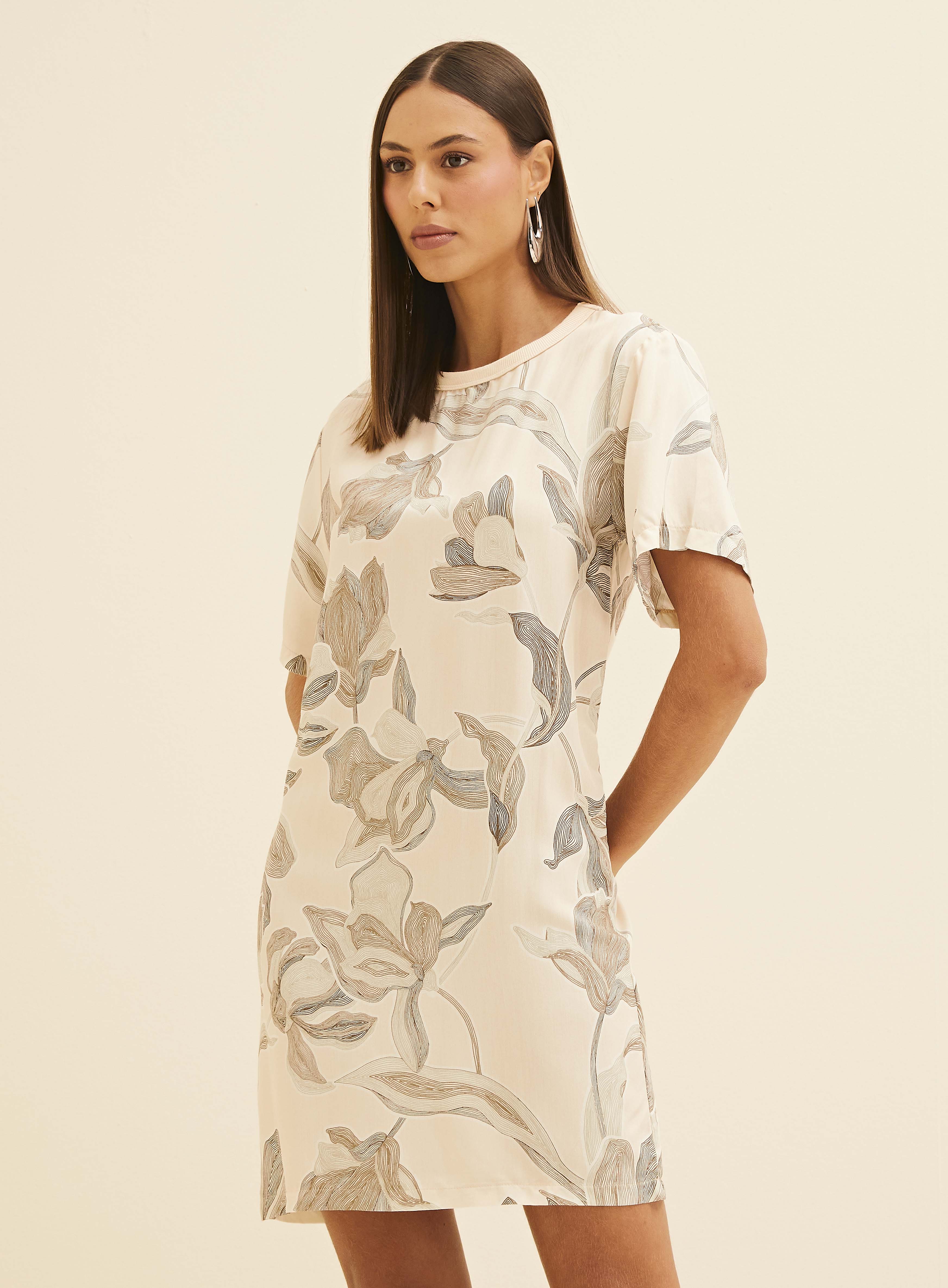 VESTIDO ESTAMPADO PP BOTANICAL LINES