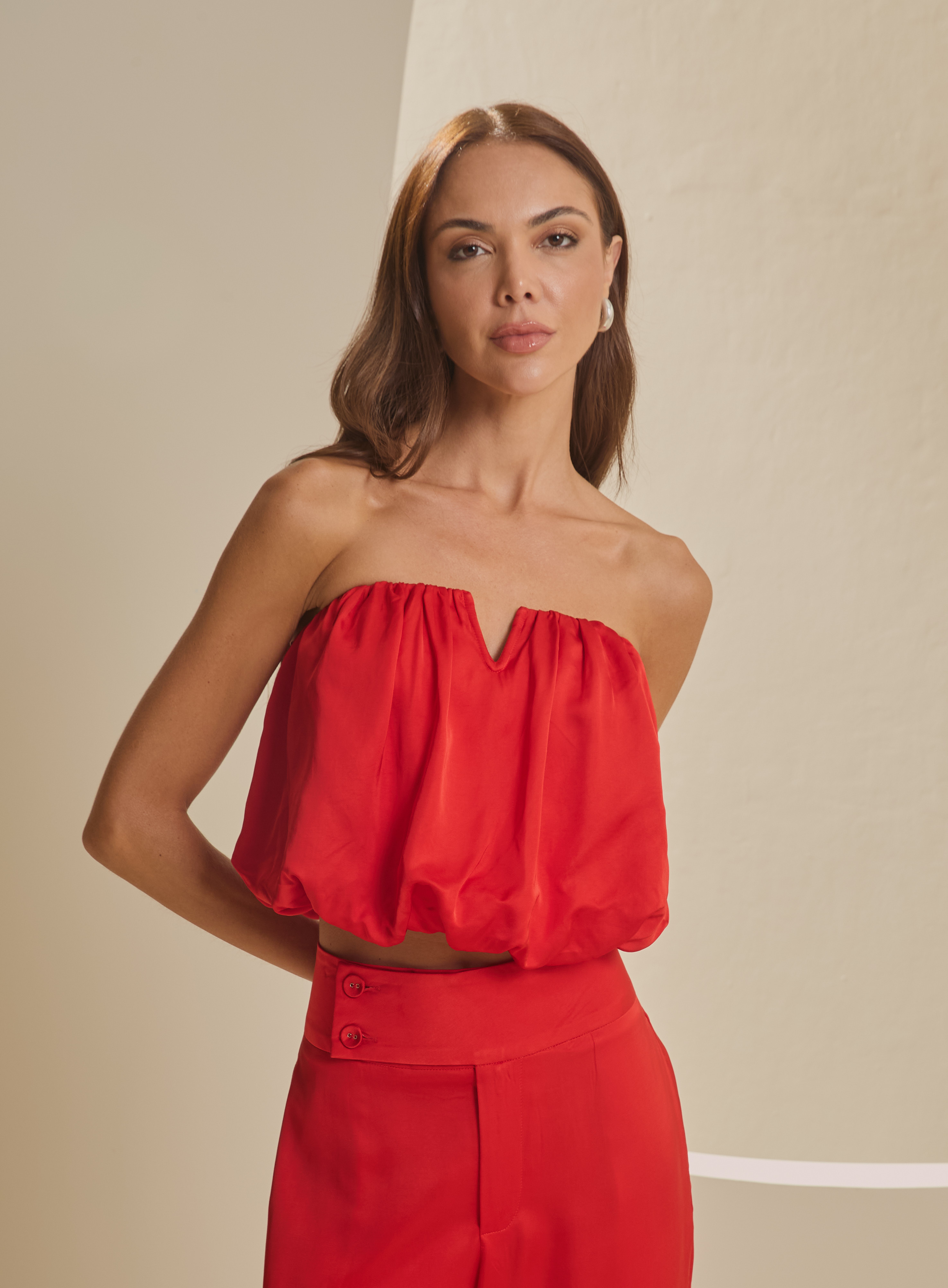 BLUSA FORUM G VERMELHO SPARKLY
