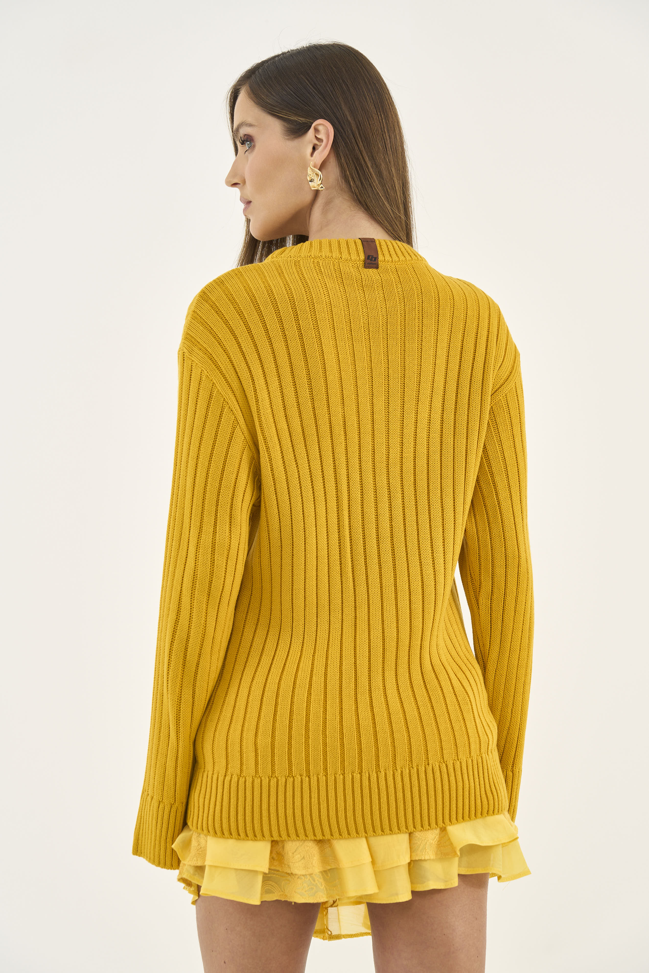 BLUSÃO TRICÔ M AMARELO SUN GLO