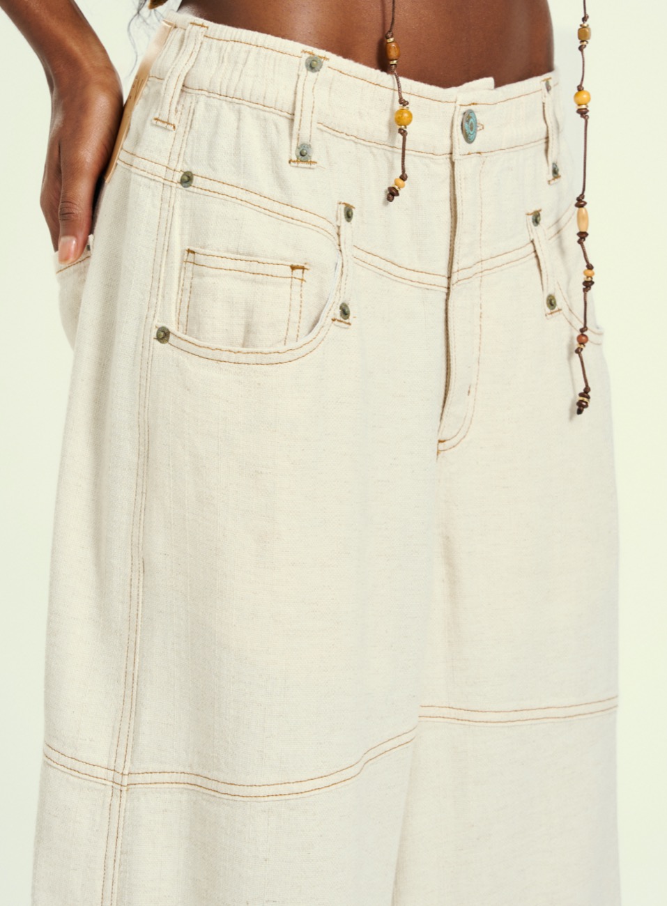 CALÇA LINHO 34 PT-MARFIM