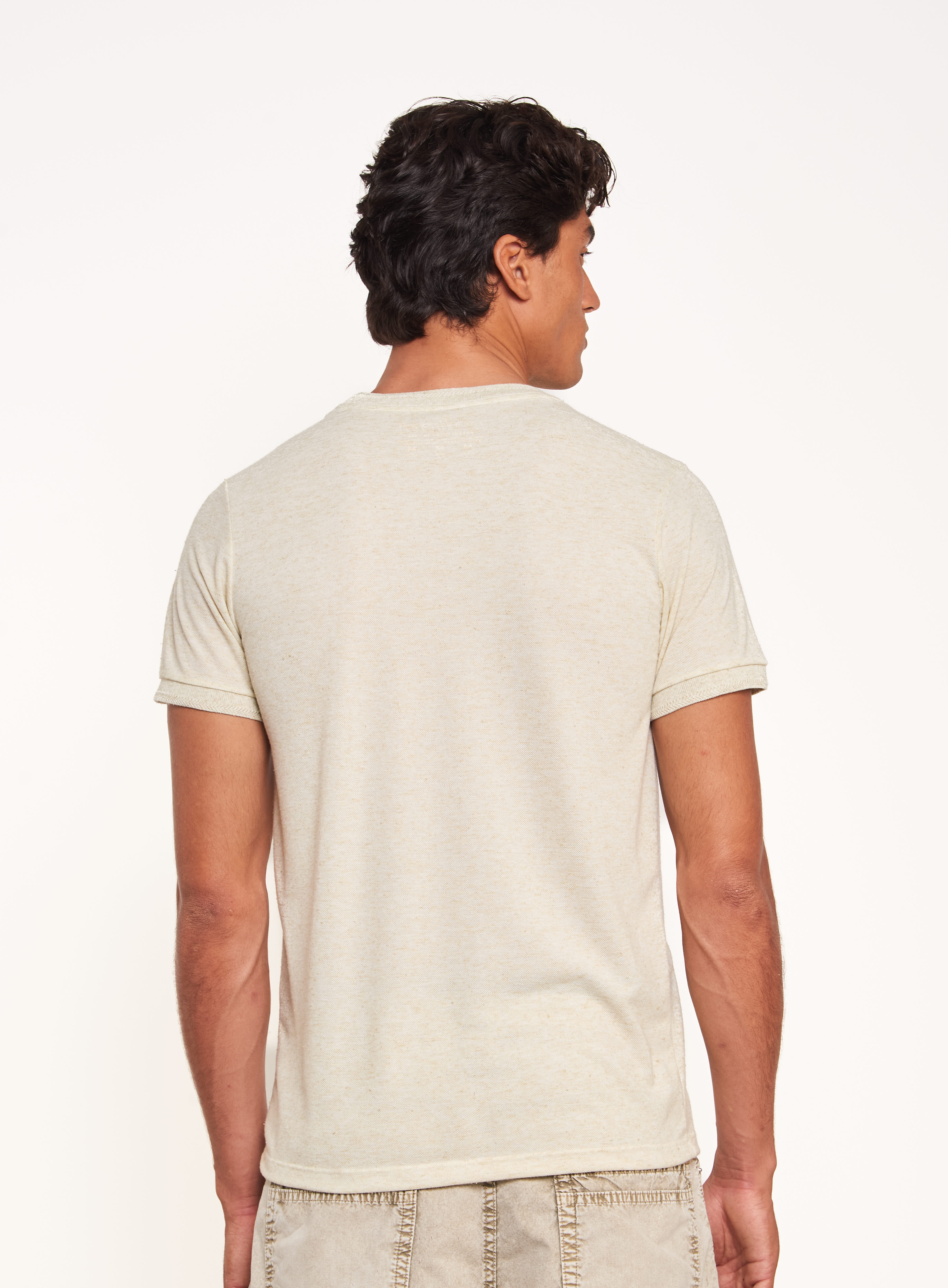 CAMISETA LINHO G BEGE ARUNA