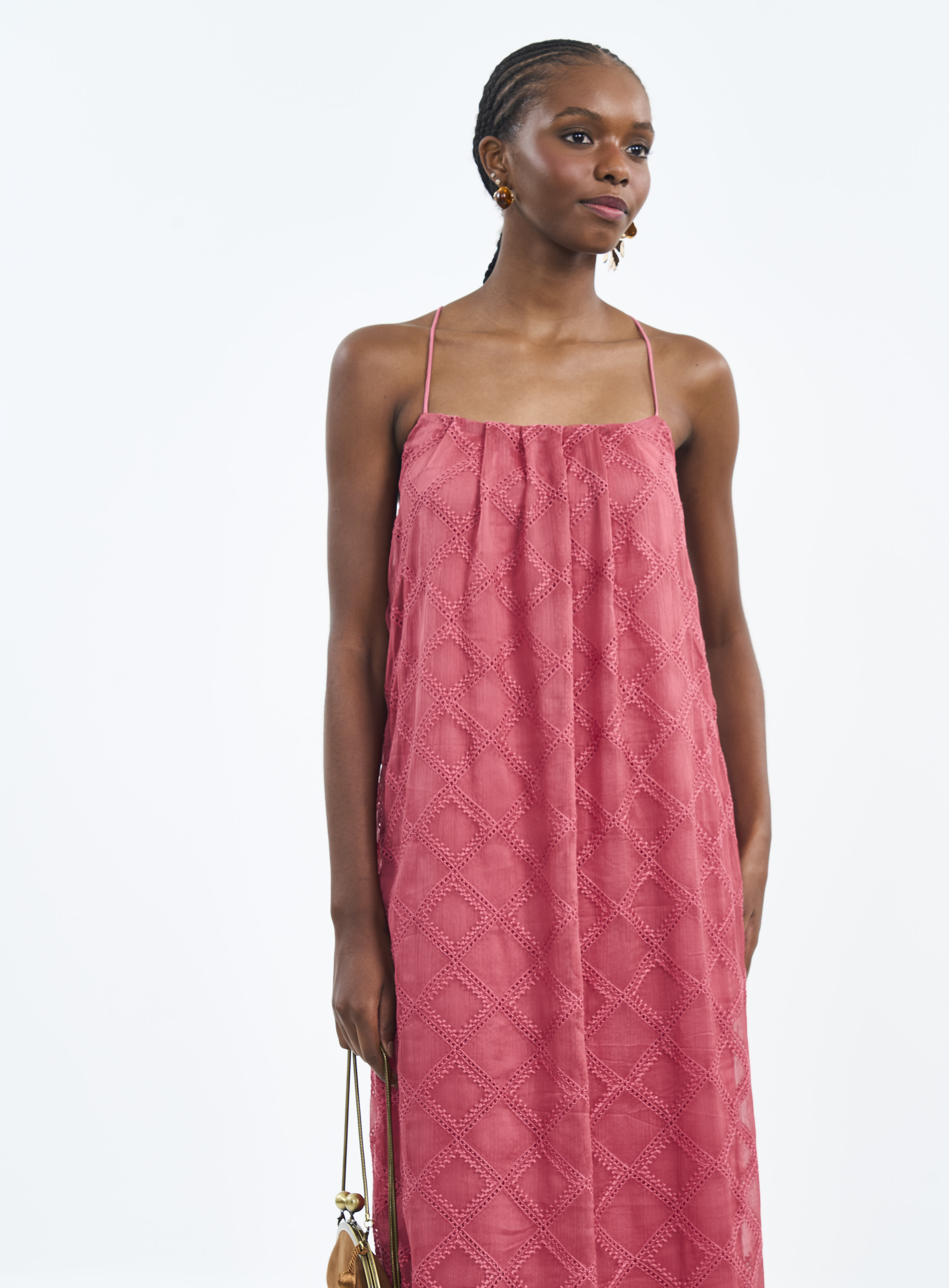VESTIDO BORDADO P ROSA DANDY