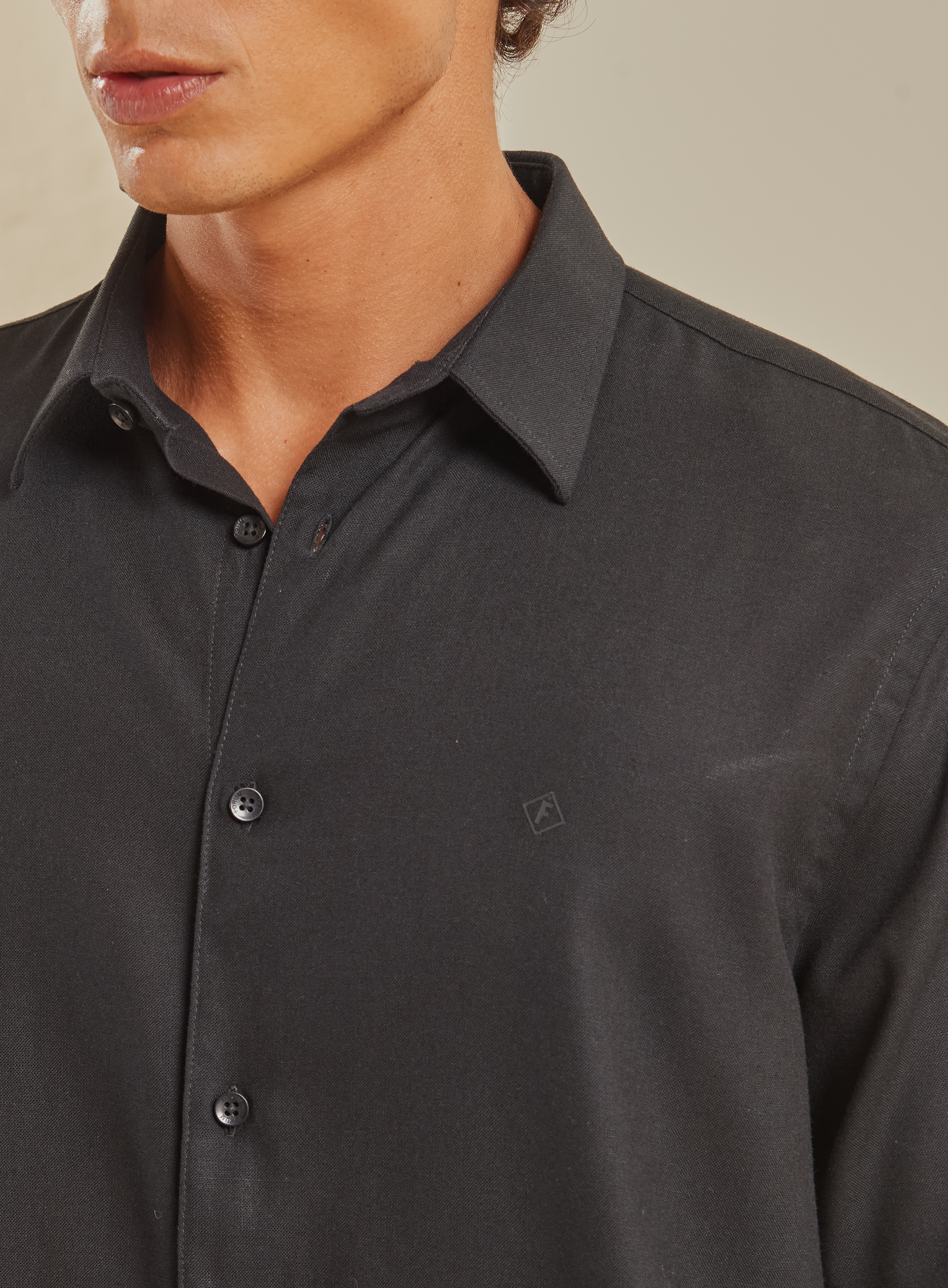 CAMISA LINHO RELAX G PRETO