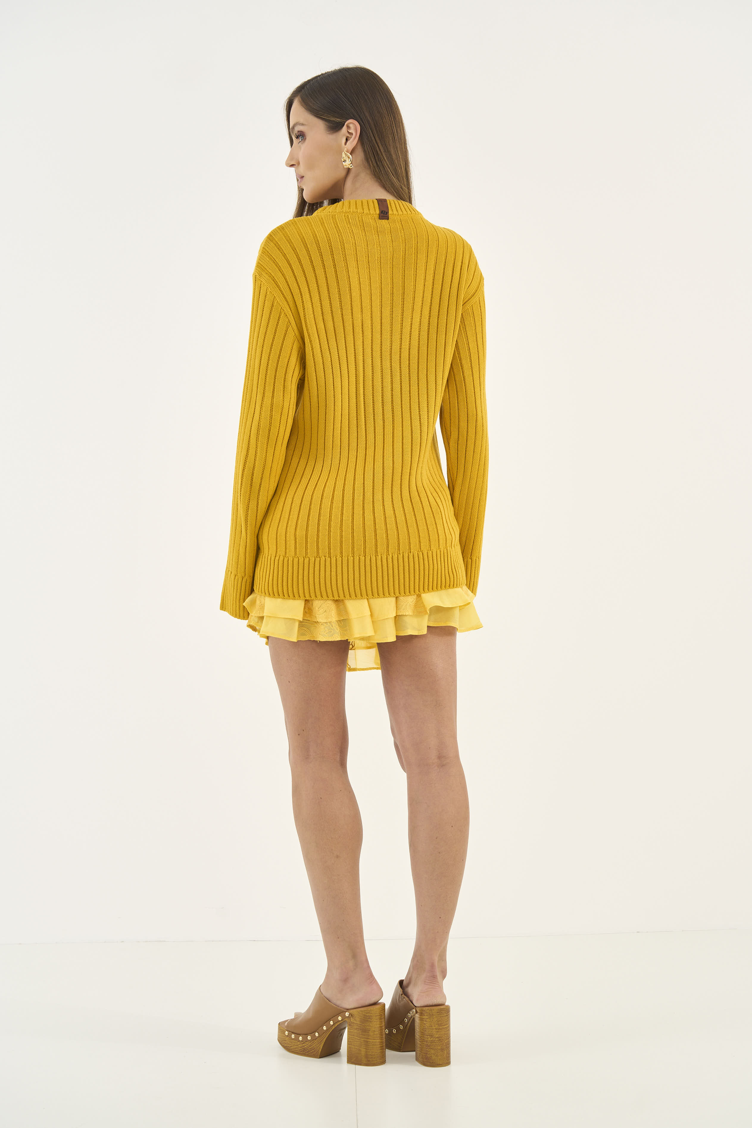 BLUSÃO TRICÔ M AMARELO SUN GLO